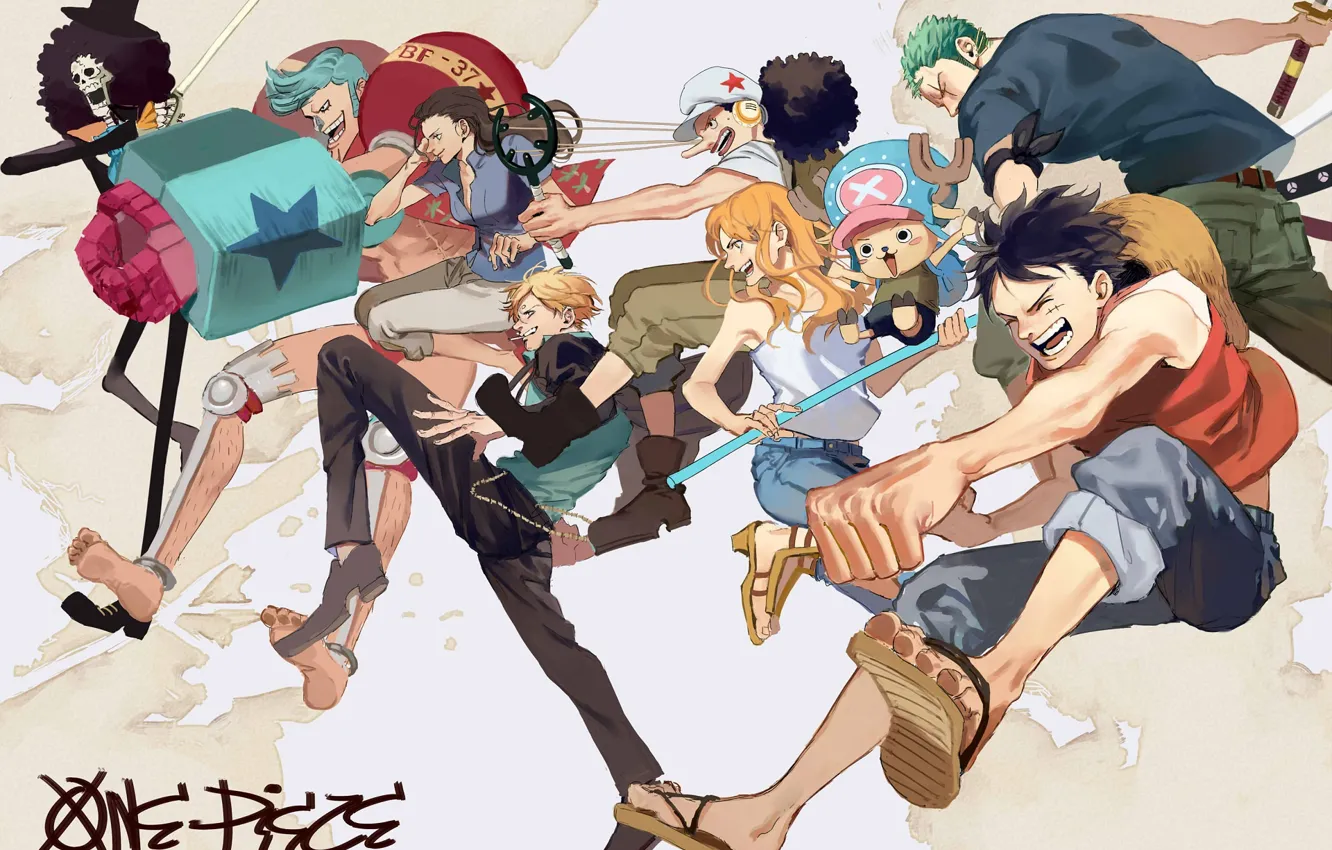 Фото обои аниме, пираты, персонажи