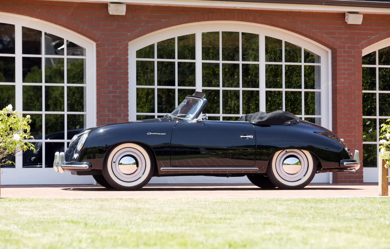 Фото обои Porsche, 1954, 356, side view, Porsche 356 1500 Continental Cabriolet