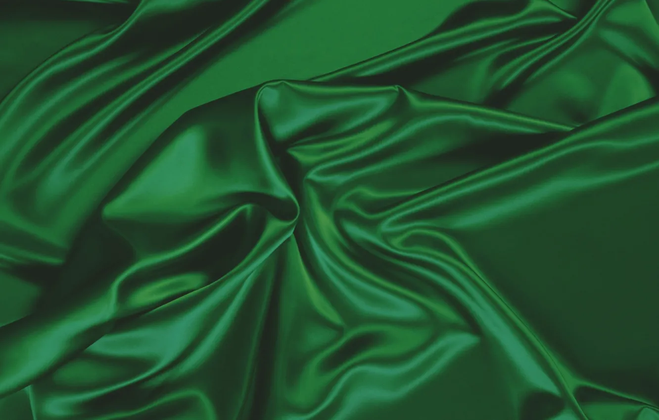 Фото обои текстура, ткань, зеленая, складки, темная