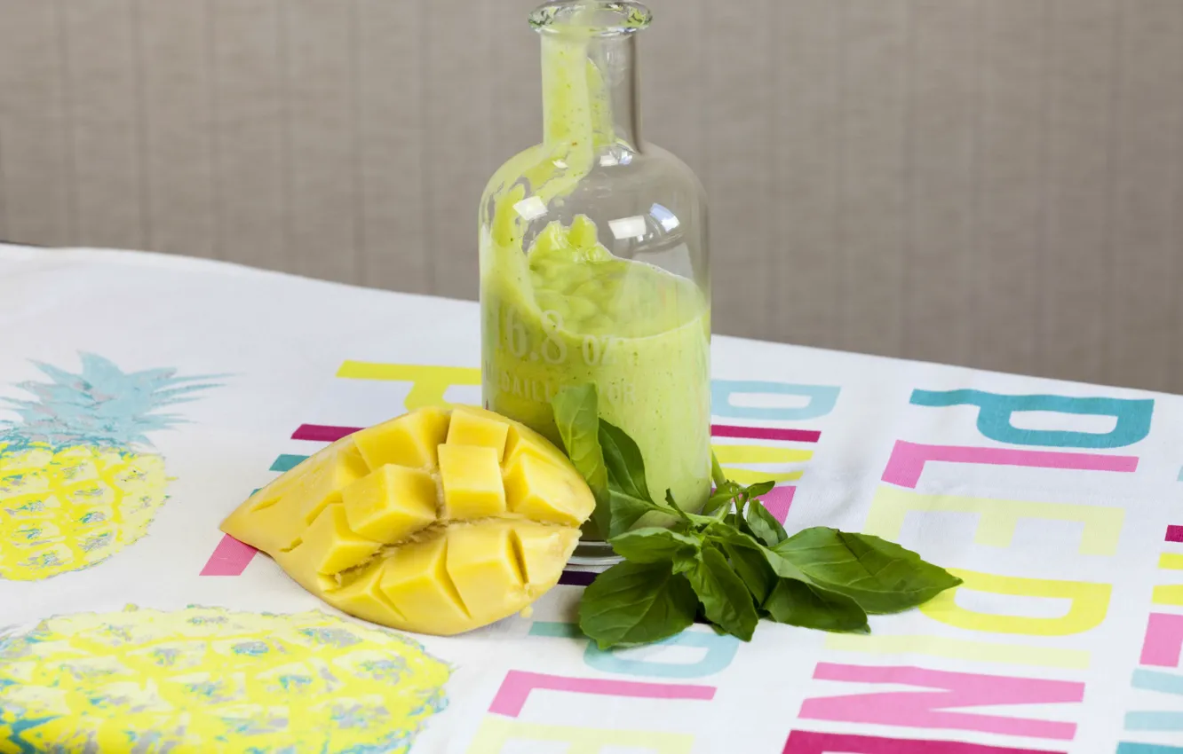 Фото обои Ананас, Mango, Манго, Pineapple