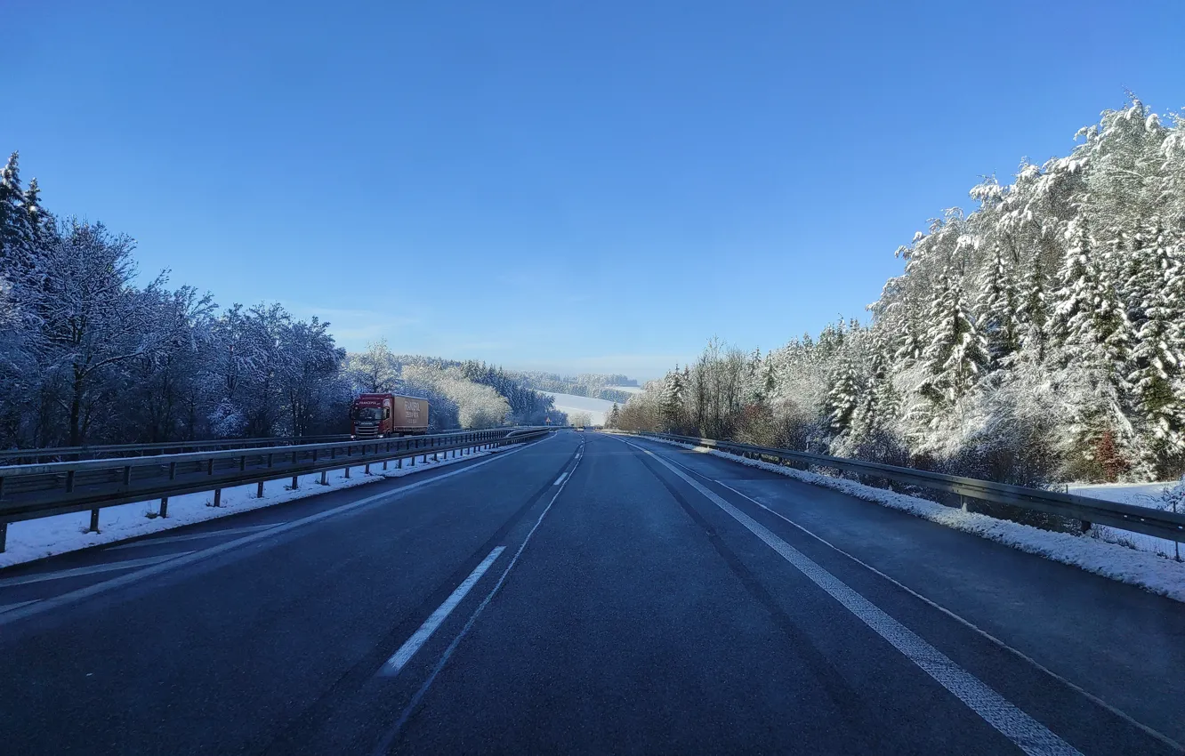 Фото обои зима, дорога, снег, пейзаж, природа, durnovskyi