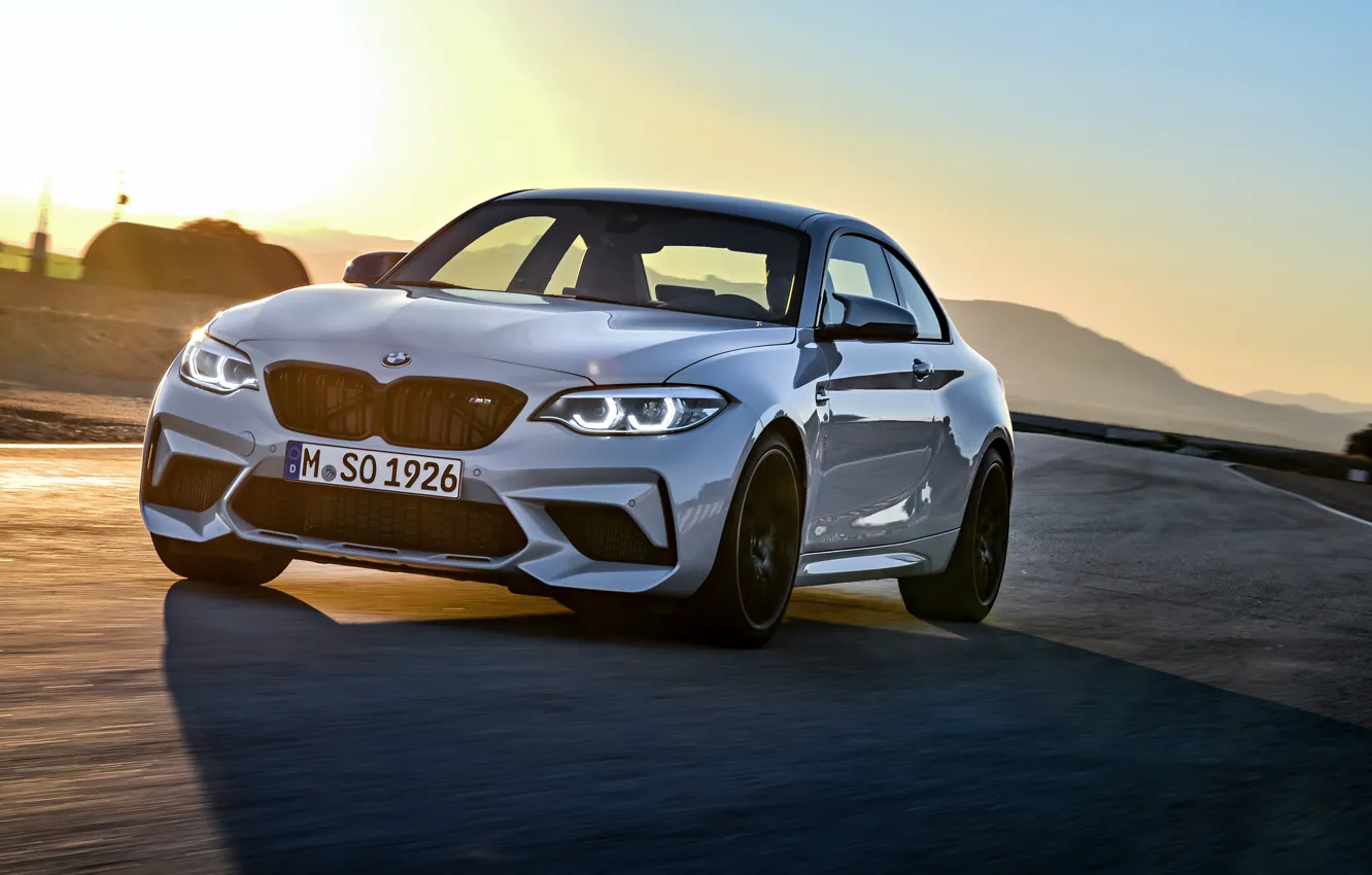 Фото обои BMW, front view, F87, M2, BMW M2 Competition