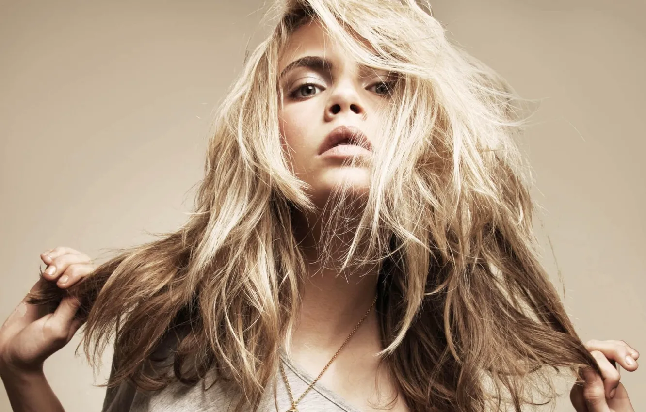 Фото обои взгляд, лицо, модель, волосы, актриса, блондинка, cara delevingne