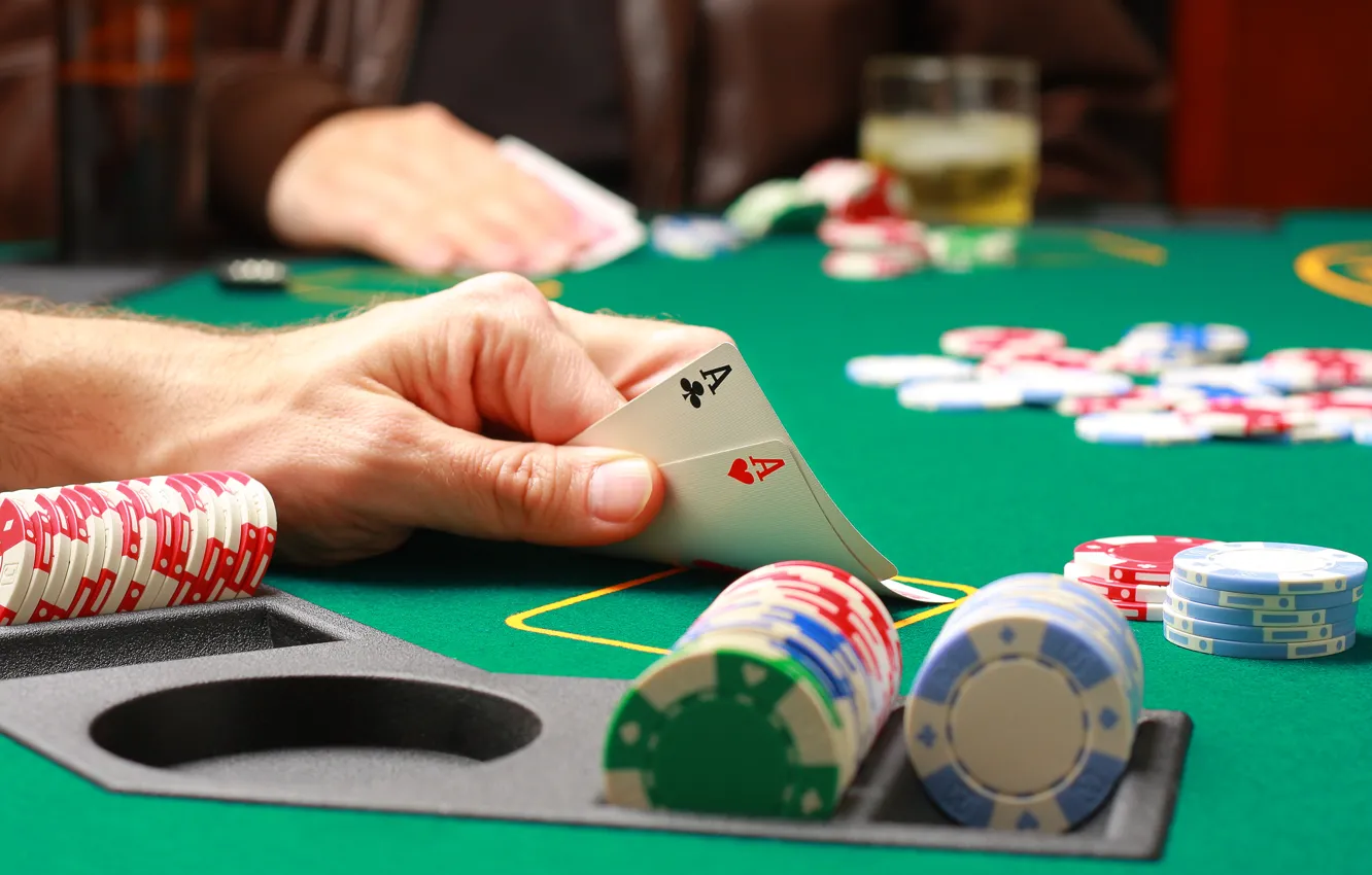 Фото обои карты, фишки, покер, тузы, казино, pocker