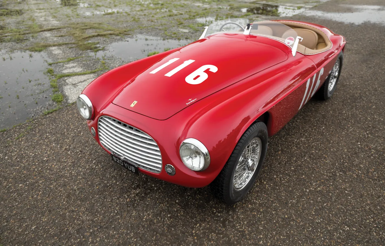 Фото обои Ferrari, Classic, 1950, Classic car, Barchetta, Sports car, Ferrari 166 MM Barchetta, Ferrari 166