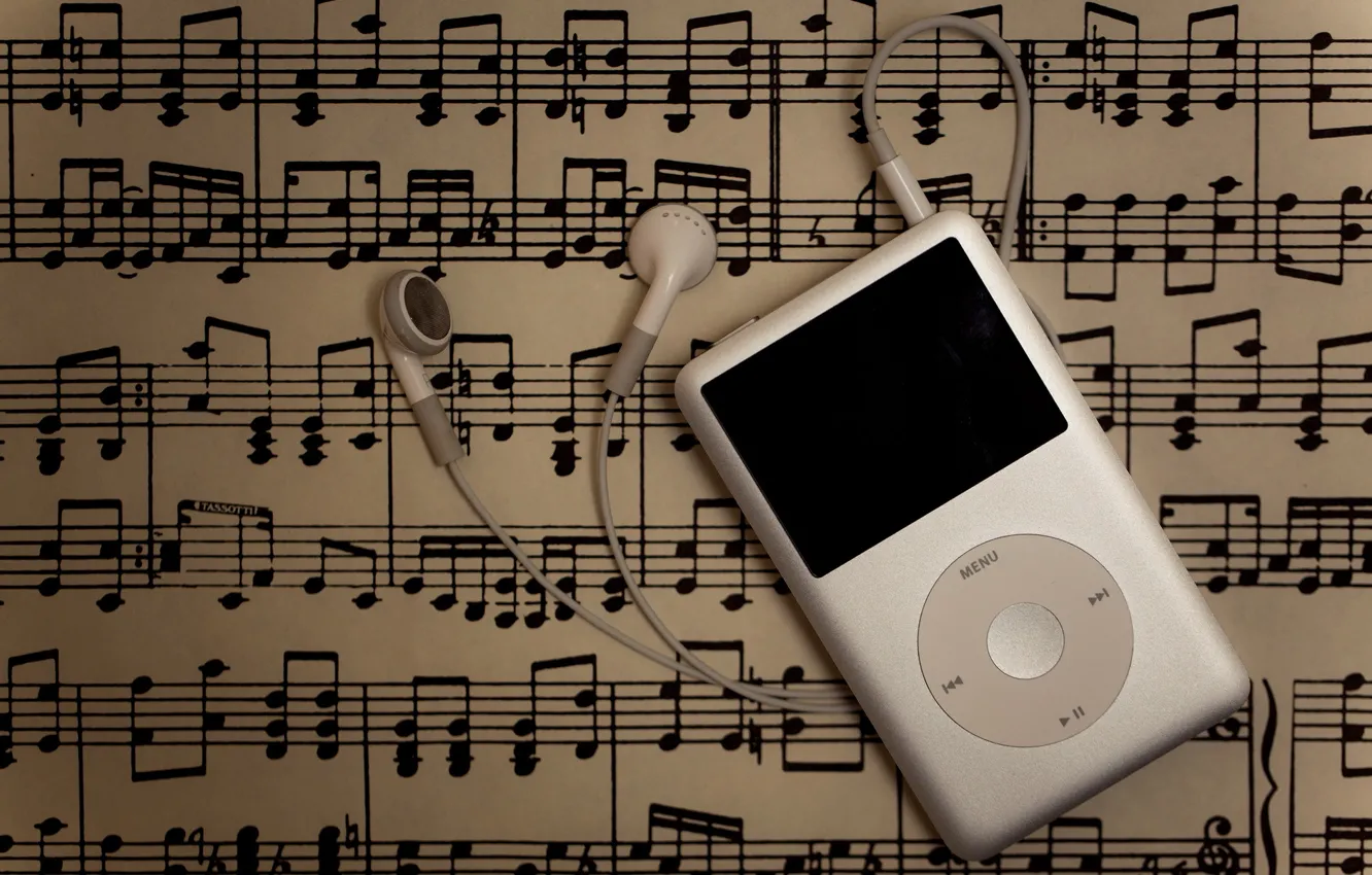 Фото обои iPod, music, musical notes