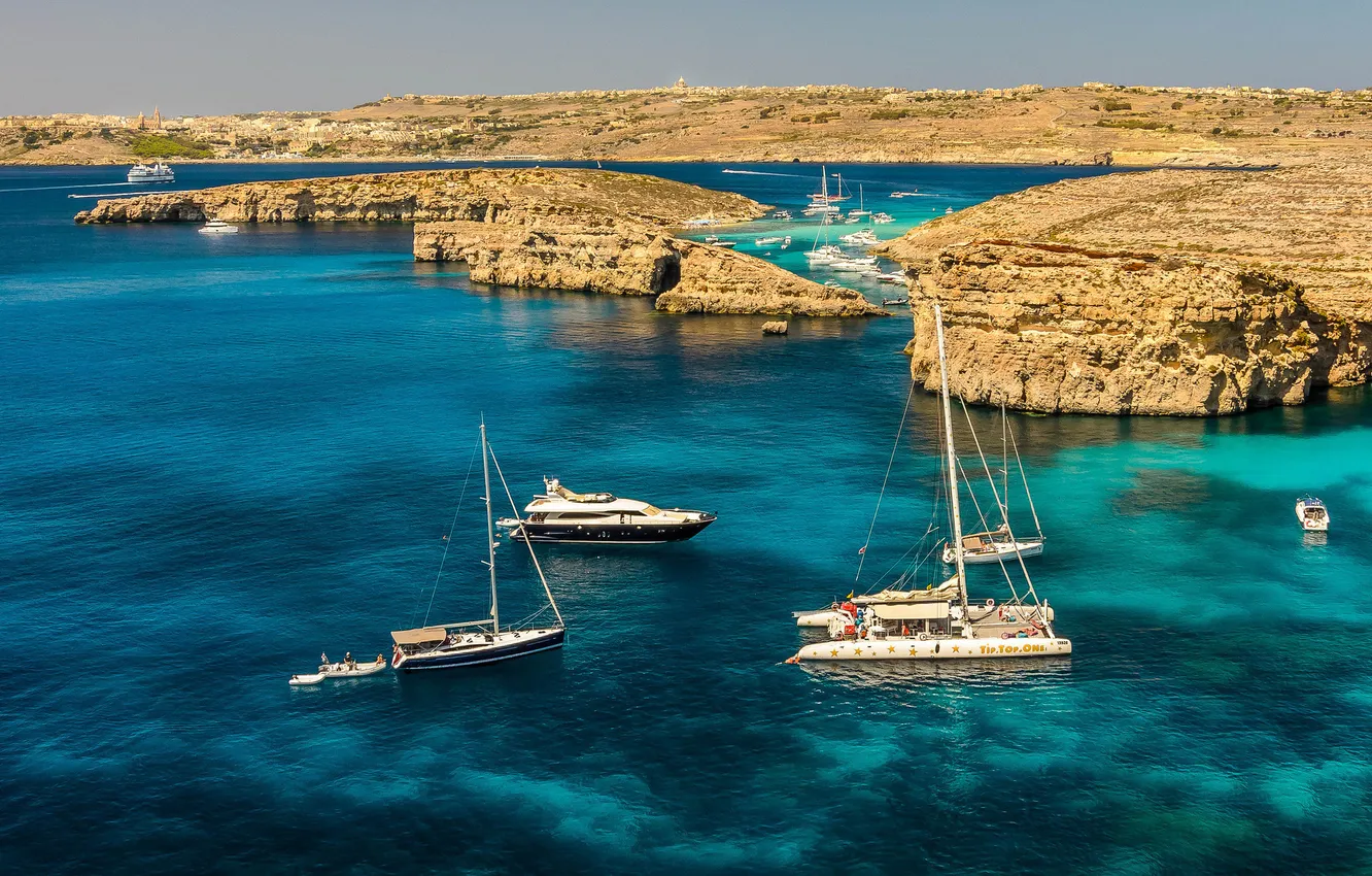 Фото обои море, побережье, корабли, бухта, яхты, лодки, залив, вид с высоты