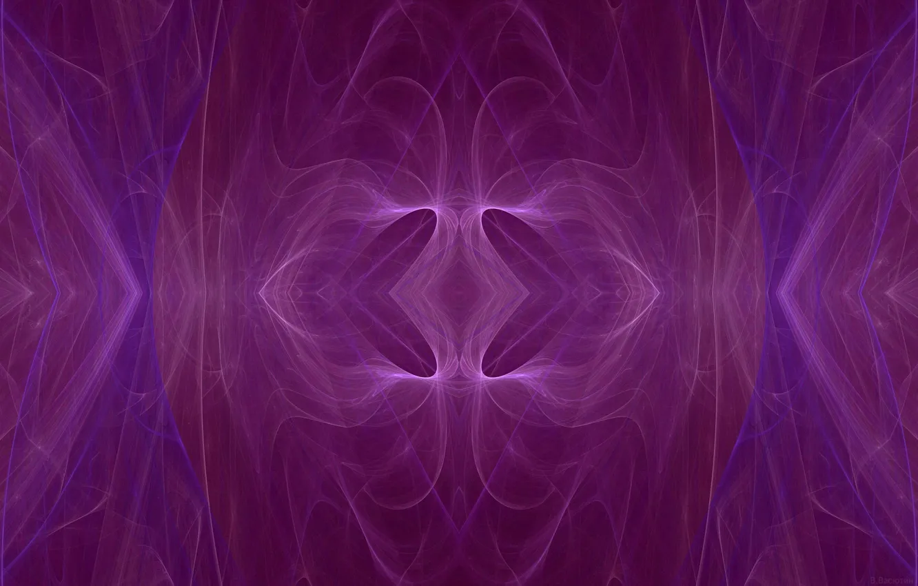 Фото обои фиолетовый, линии, туманность, фон