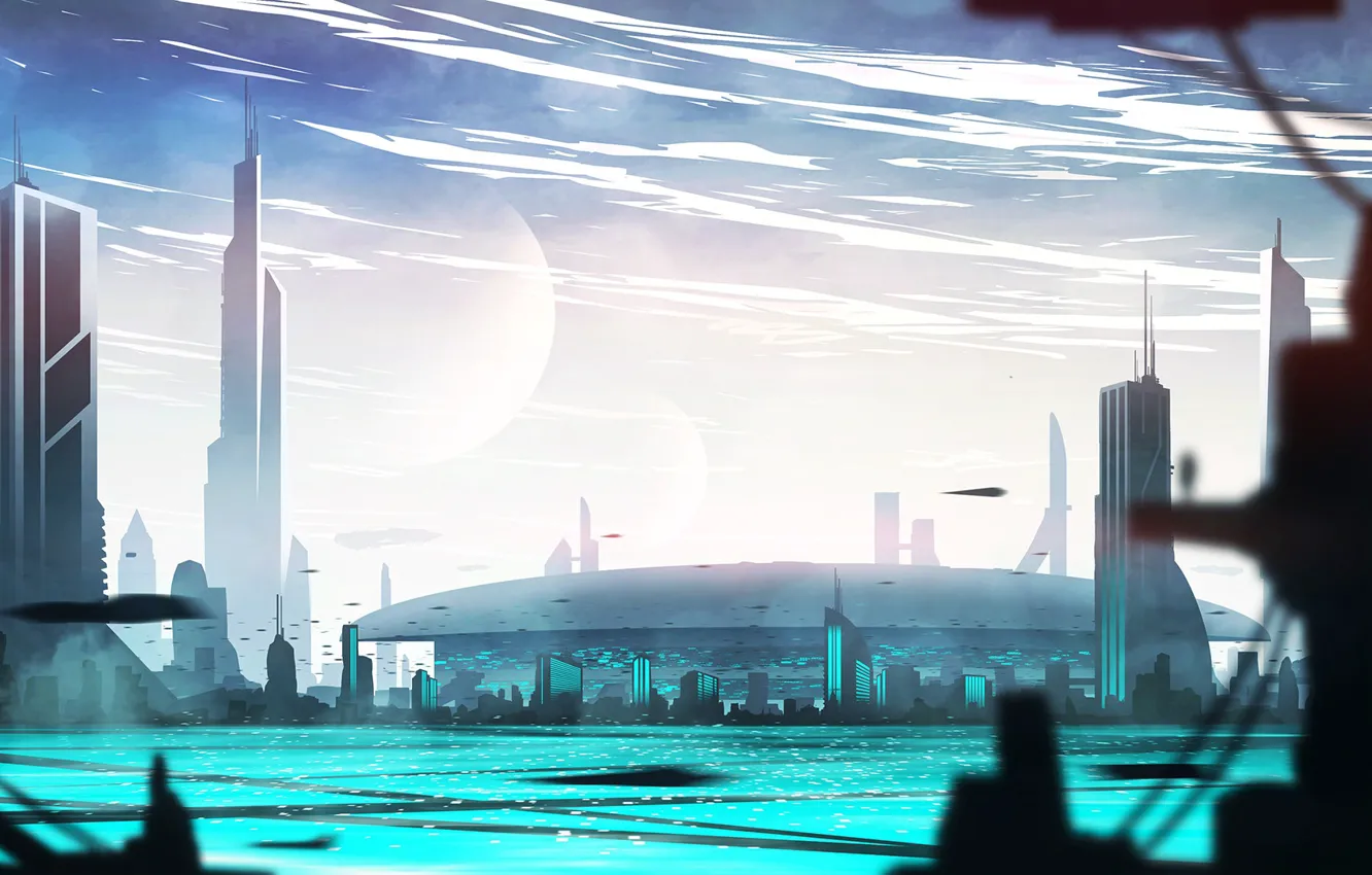 Фото обои город, здания, сооружение, водоём, Galactic Senate