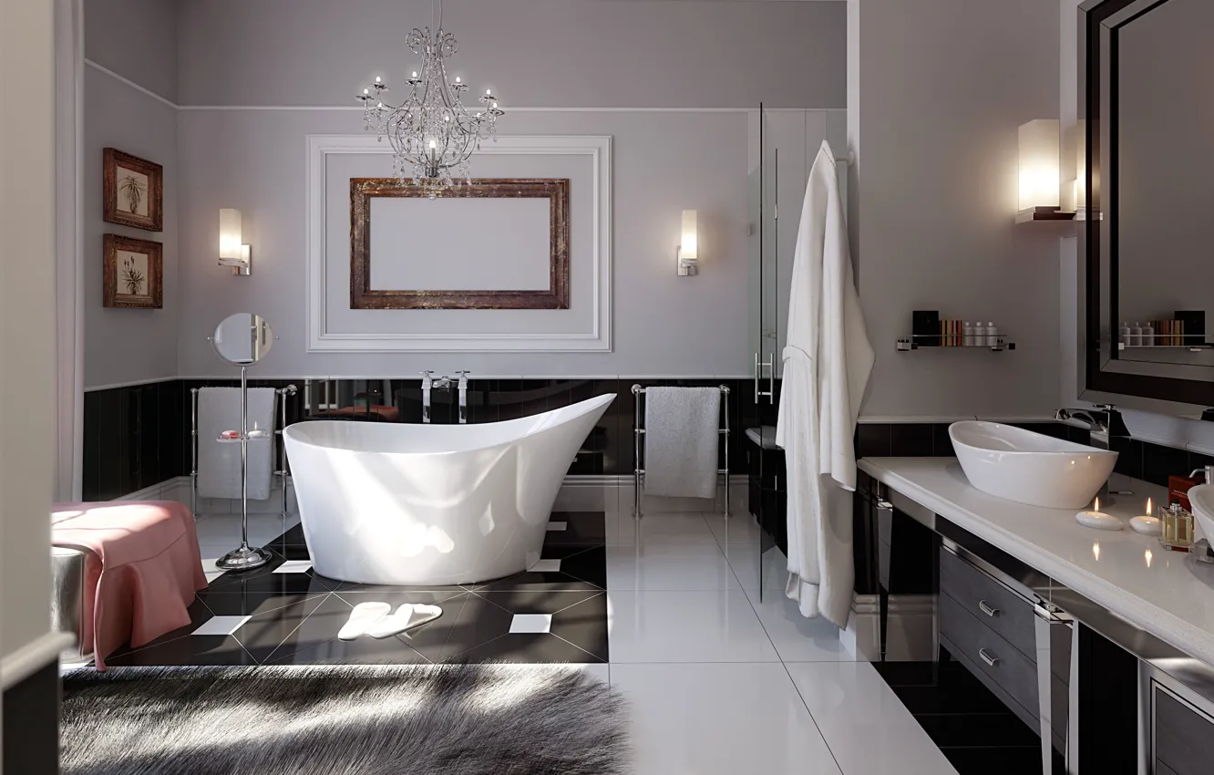 Фото обои design, style, modern, interior, bathroom, glamorous