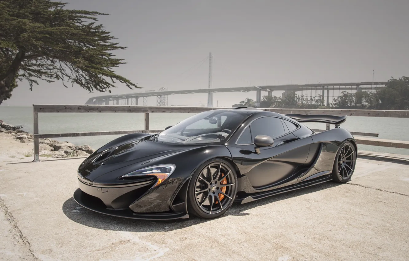 Фото обои black, sea, mclaren, brige