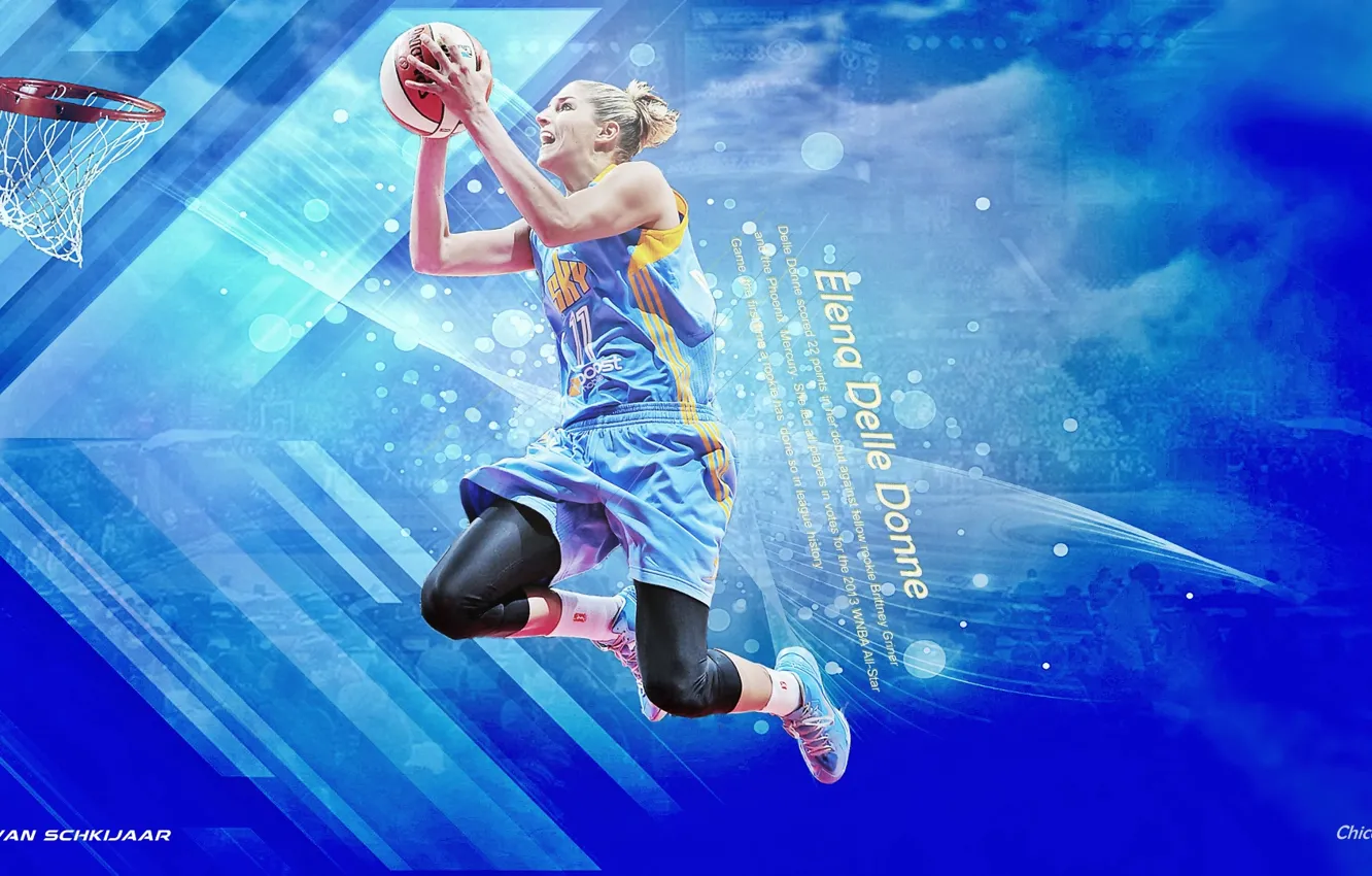 Фото обои basketball, chcago sky, WNBA, elena delle donn
