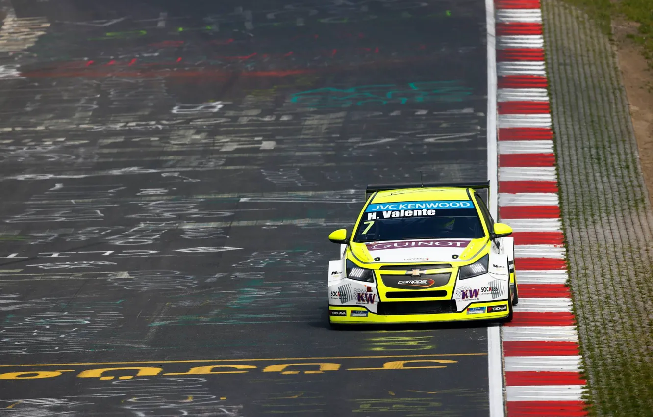 Фото обои Chevrolet, Cruze, WTCC, Поребрик, Hugo Valente