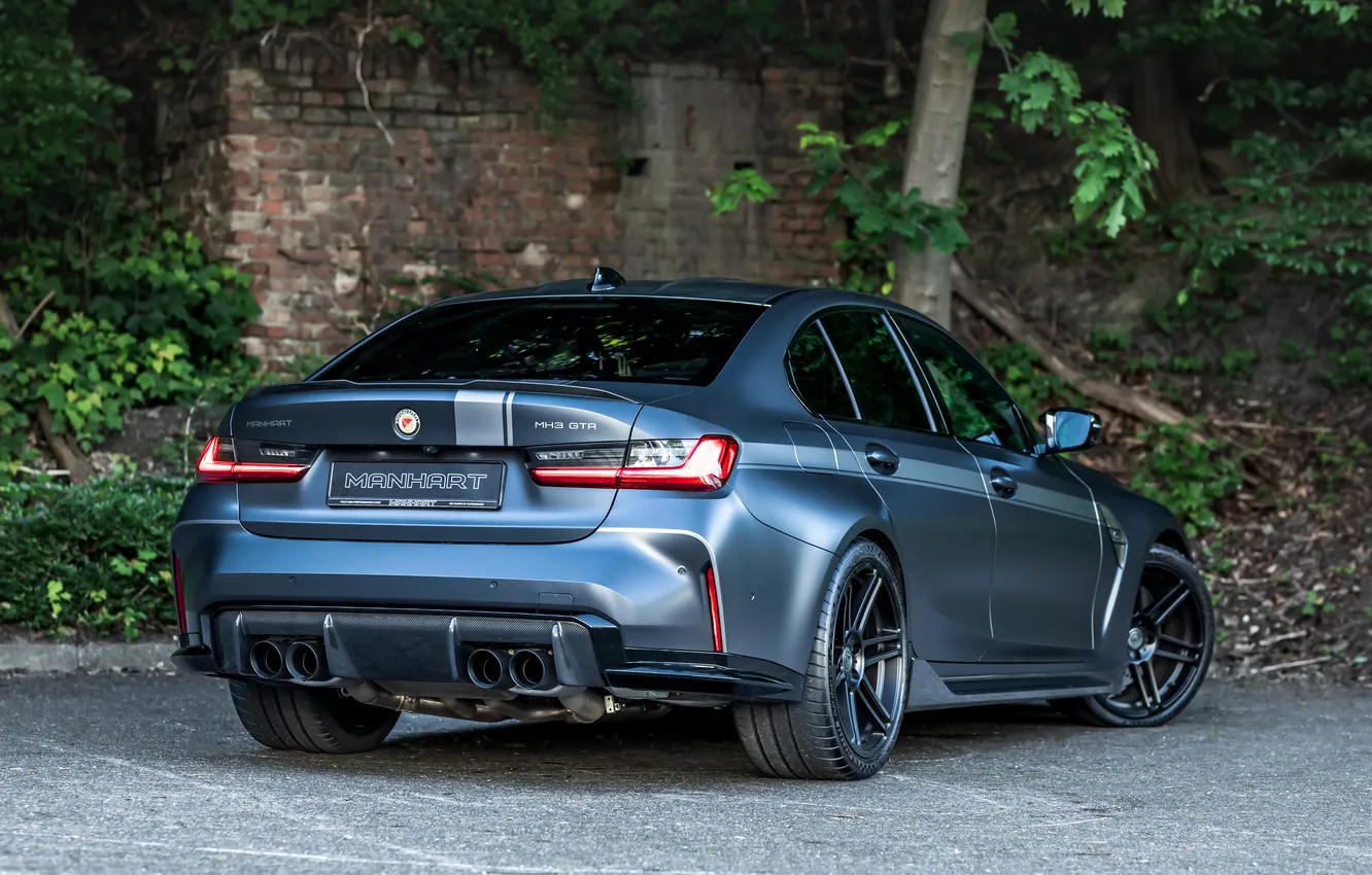 Фото обои BMW, Blue, BMW M3, Rear, Manhart, Manhart MH3 GTR