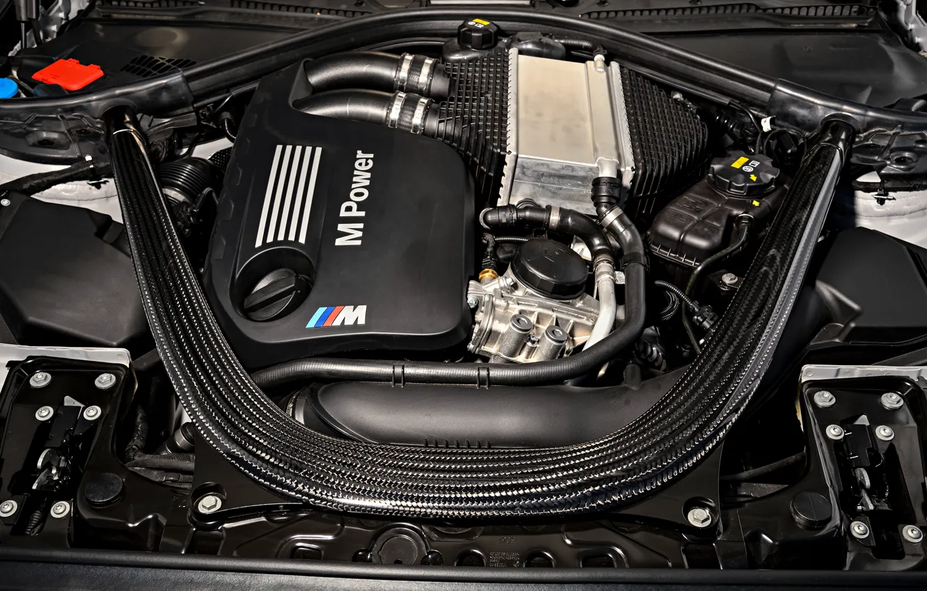 Фото обои двигатель, купе, BMW, 2018, F87, M2, M2 Competition, 410 л.с.