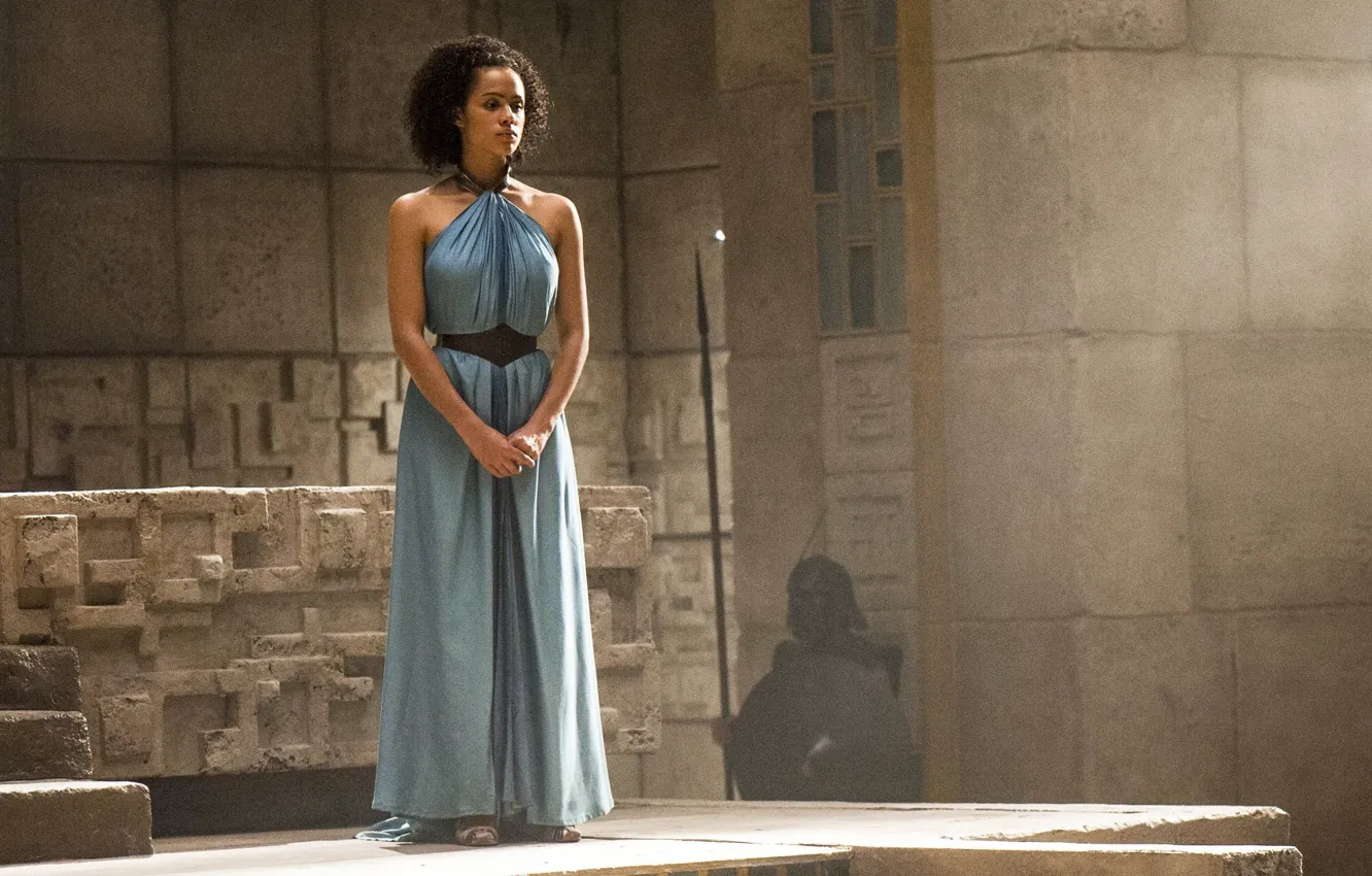 Фото обои актриса, мулатка, кудри, Игра Престолов, Game of Thrones, Натали Эммануэль, Nathalie Emmanuel, as Missandei