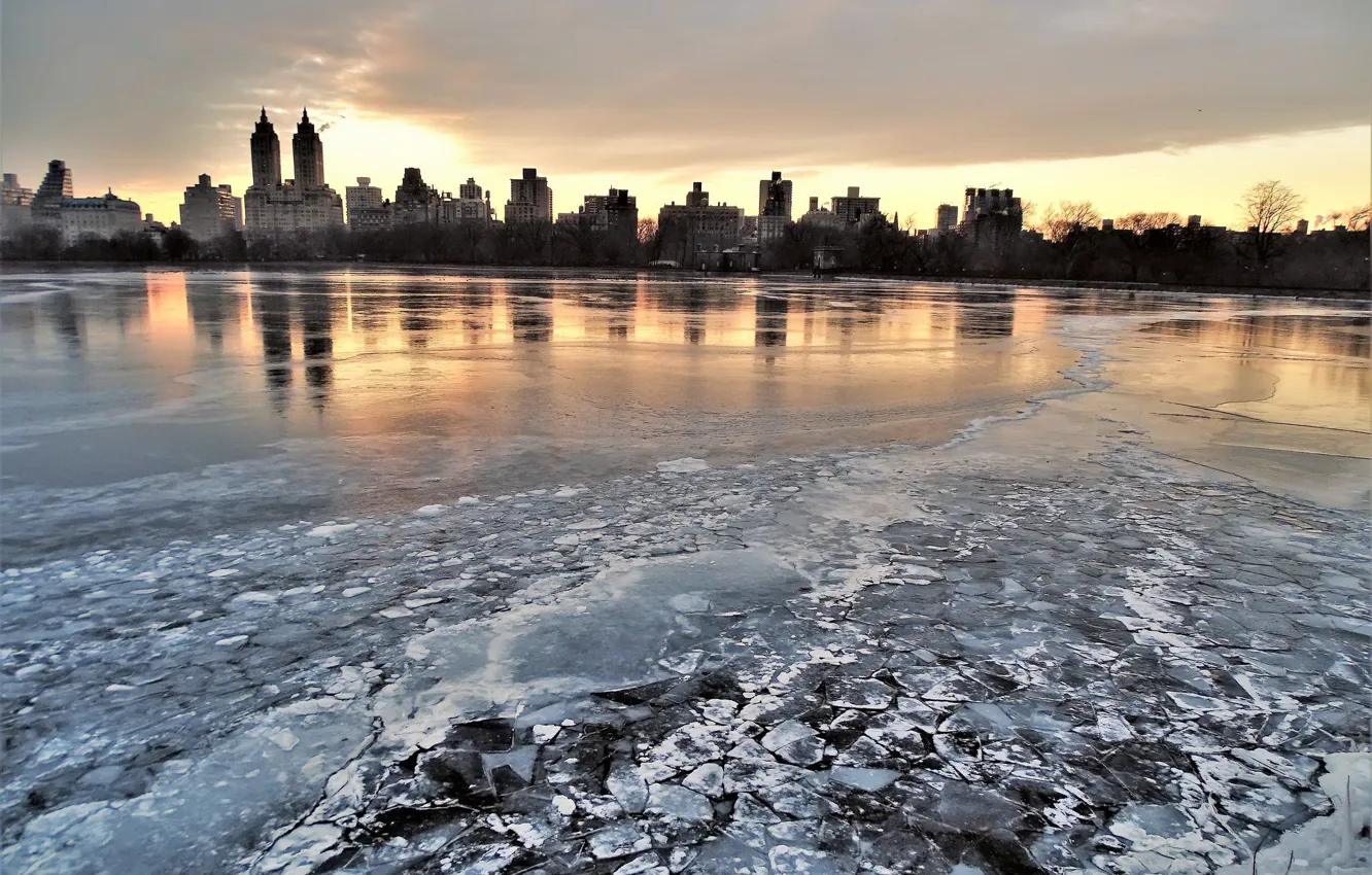 Фото обои NYC, Central Park, Reservoir