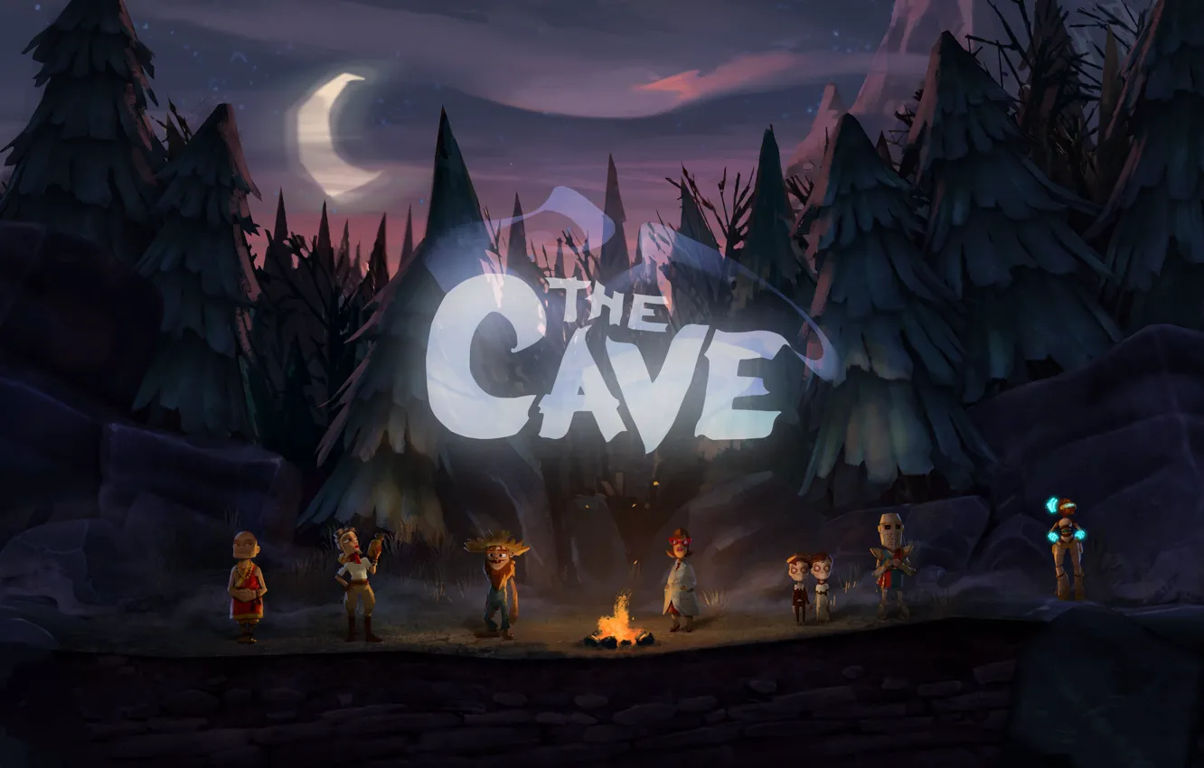 Фото обои пещера, персонажи, The cave