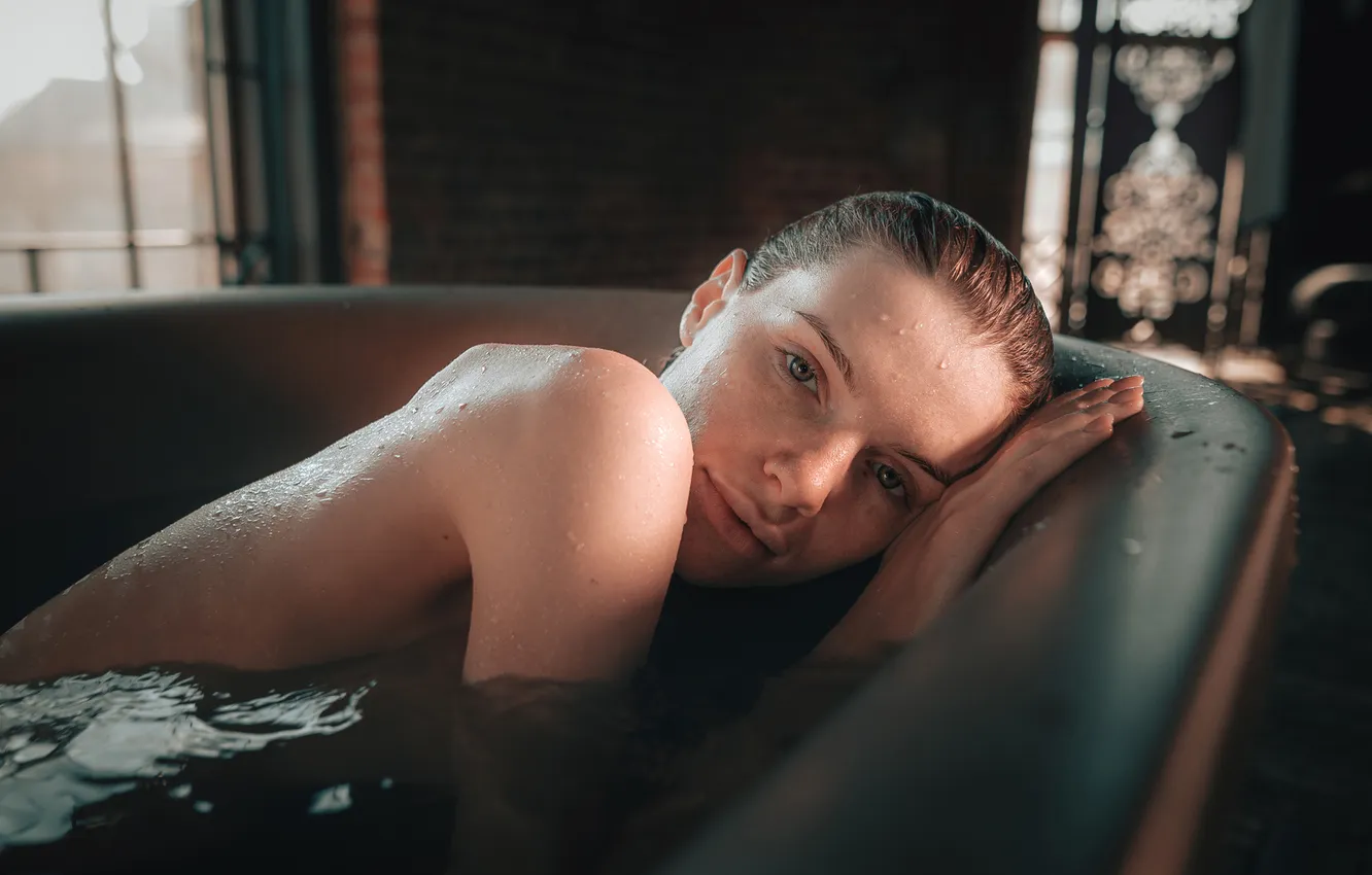 Фото обои девушка, модель, ванна, Андрей Васильев