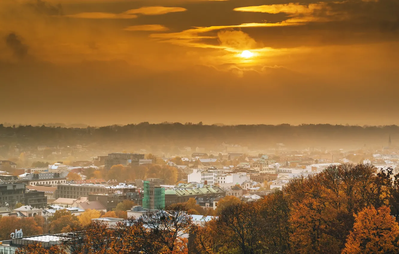 Фото обои Lietuva, Kaunas, rūkas