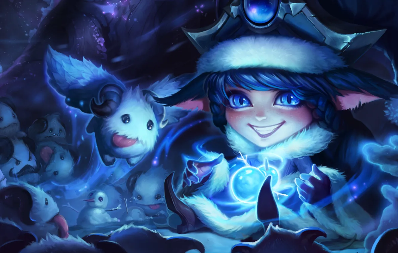 Фото обои winter, League of Legends, LoL, lulu, Snowdown, Wonder