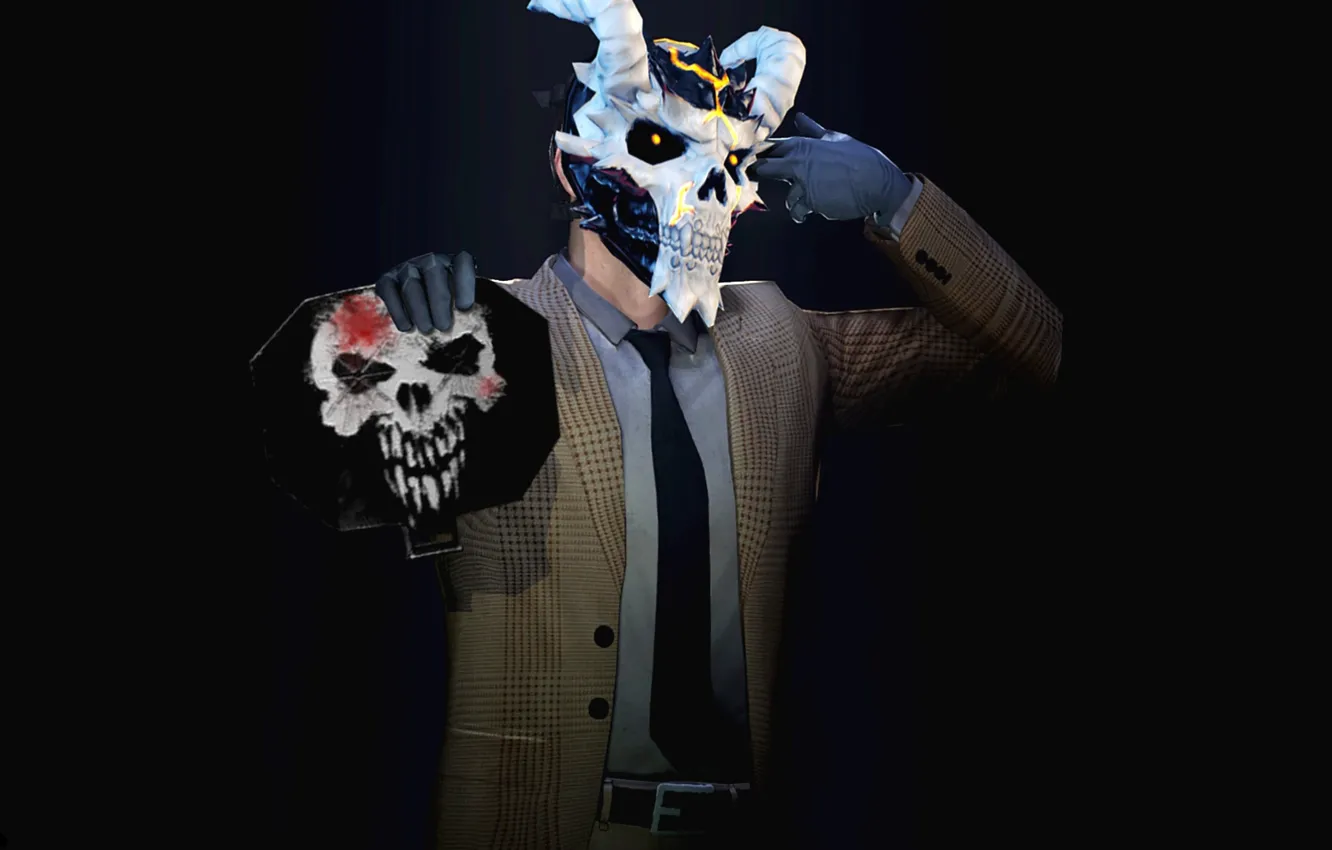 Фото обои Фон, Маска, Wallpaper, Даллас, Dallas, Overkill Software, PAYDAY 2