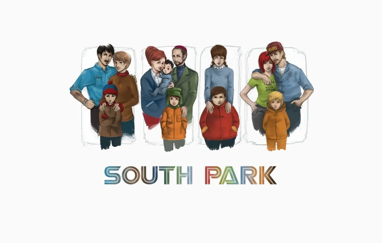 Фото обои кенни, South Park, Южный Парк, картман, каил, саус парк, мултсериал, стэн