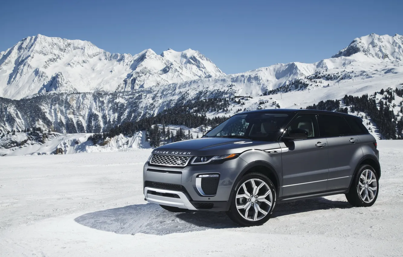 Фото обои car, авто, снег, горы, Land Rover, Range Rover, wallpapers, snow