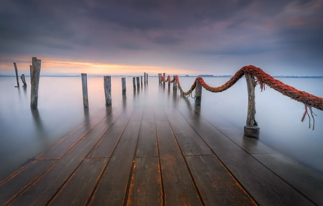 Фото обои Portugal, Old Pier, Ria de Aveiro