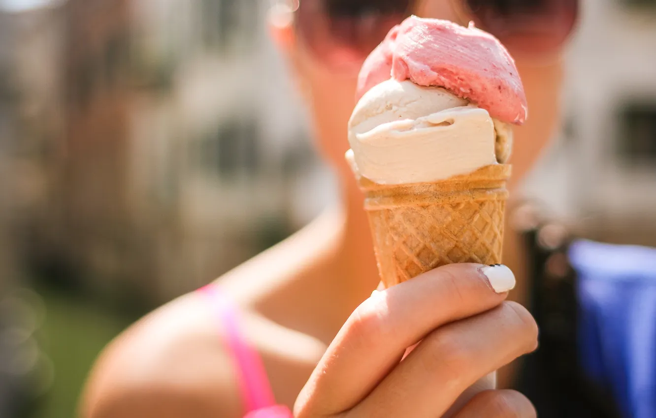 Фото обои ice cream, cone, flavors