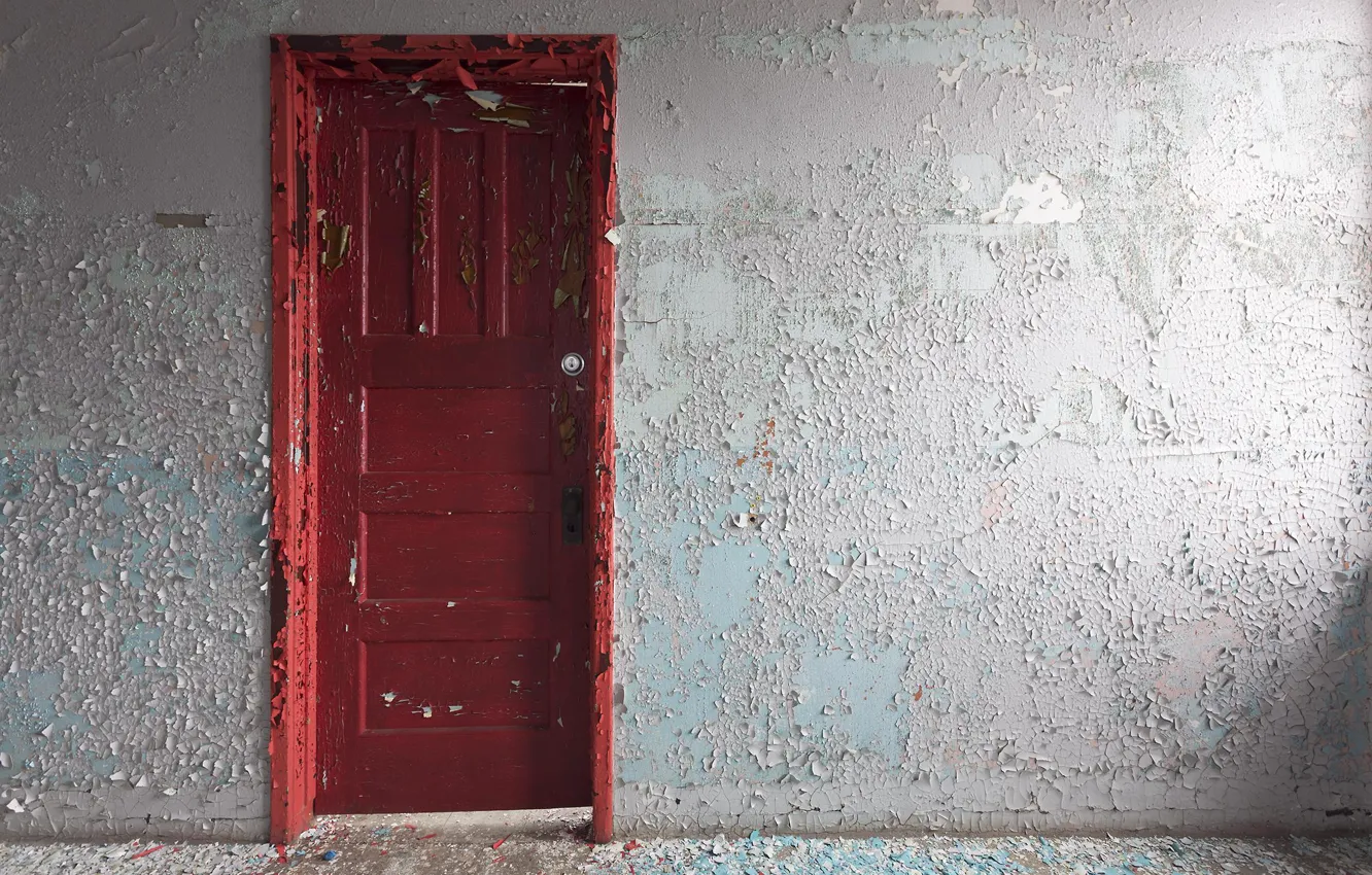 Фото обои комната, стена, дверь