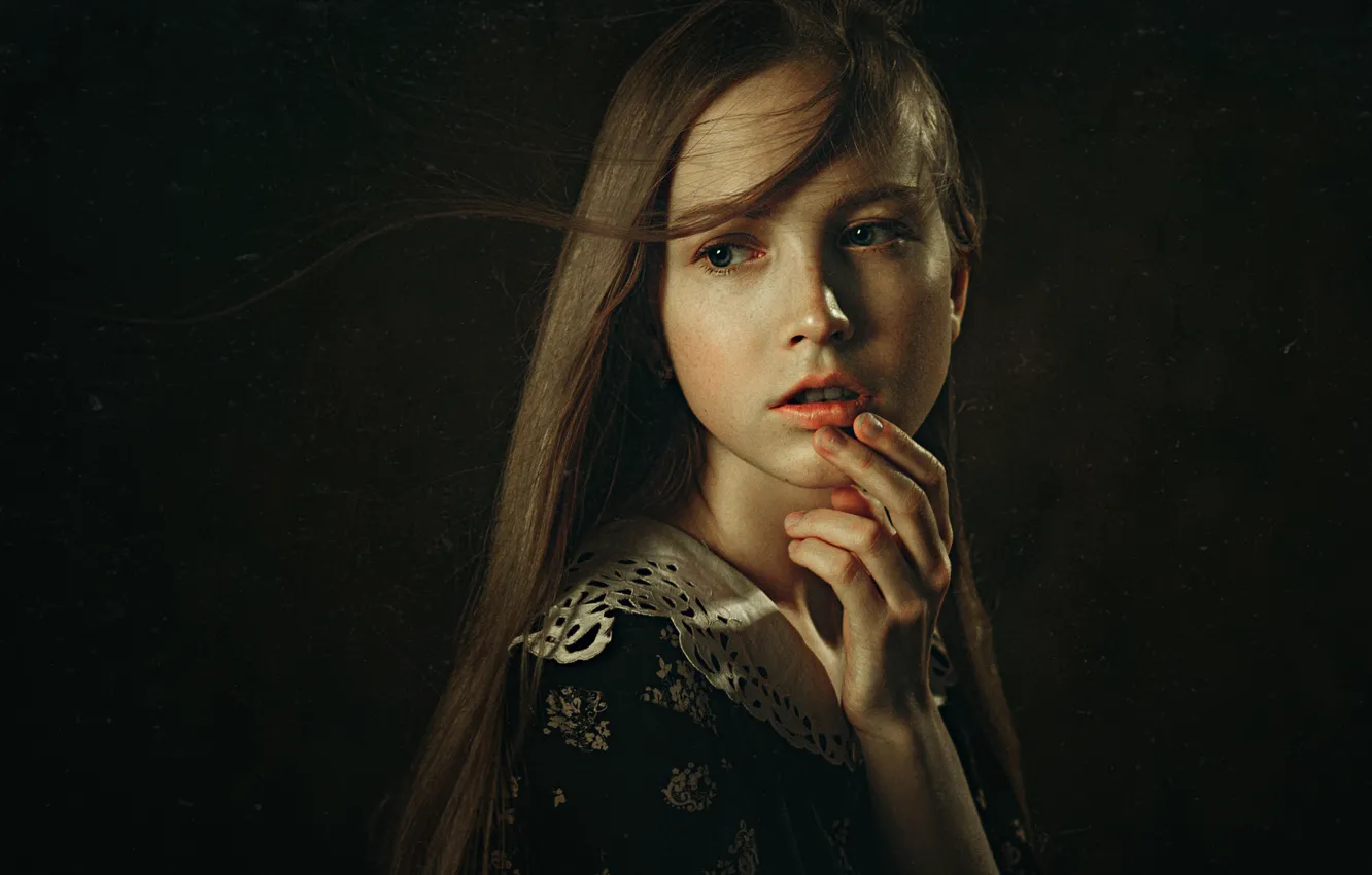 Фото обои ретро, портрет, фильтр, Георгий Чернядьев, Aleksandra, Александра Харламова
