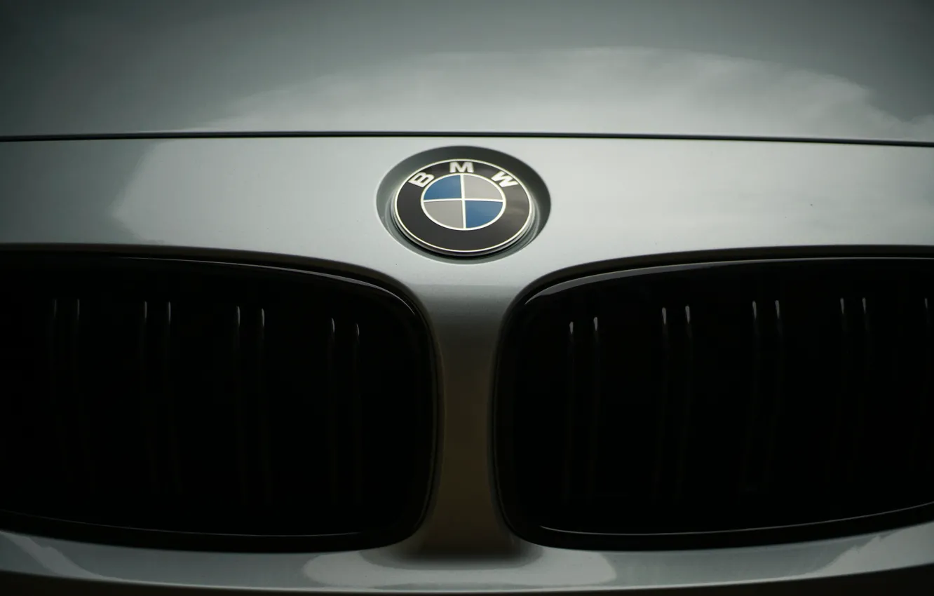 Фото обои знак, BMW, эмблема, передок