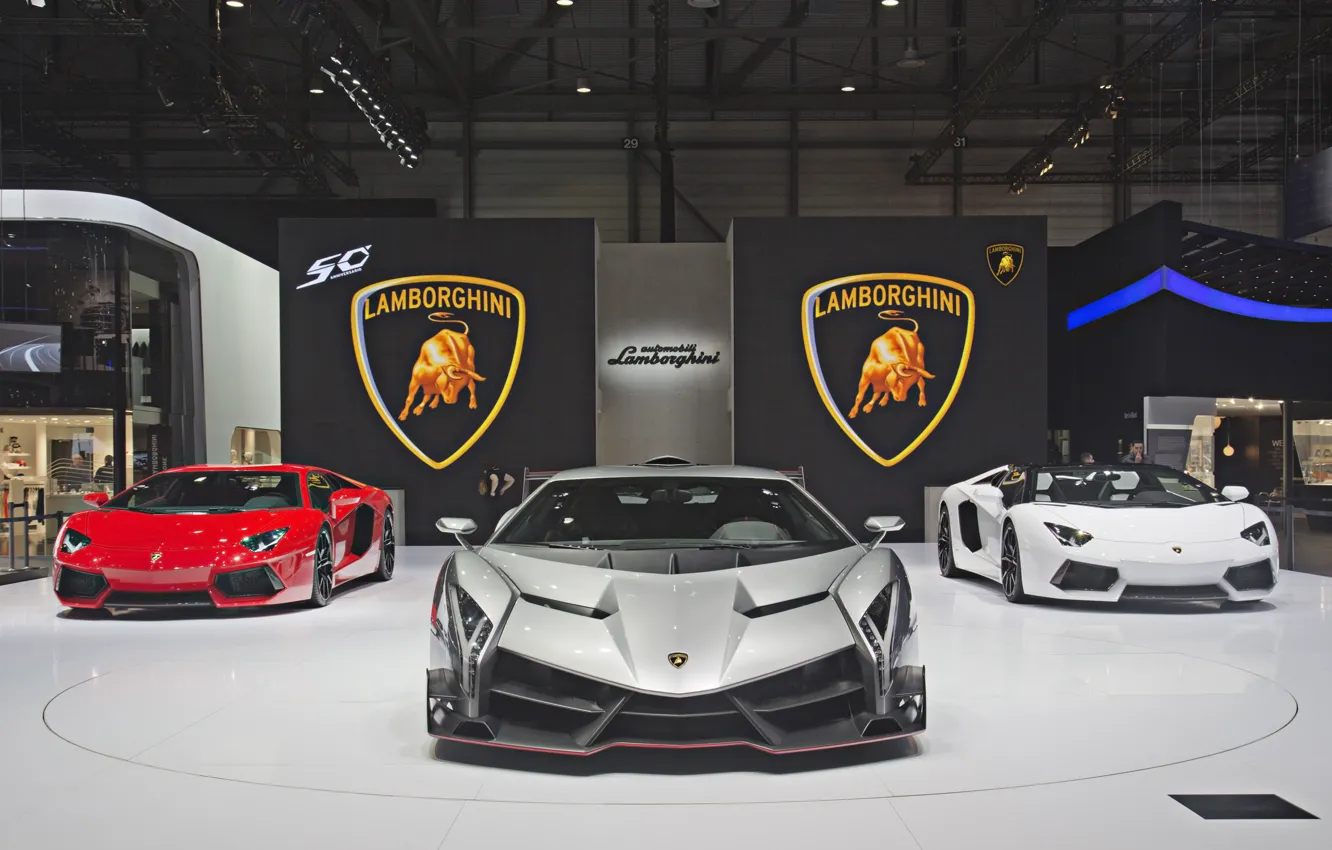Фото обои ламборджини, венено, Lamborghini Veneno, женевское моторшоу, Geneva Motor Show