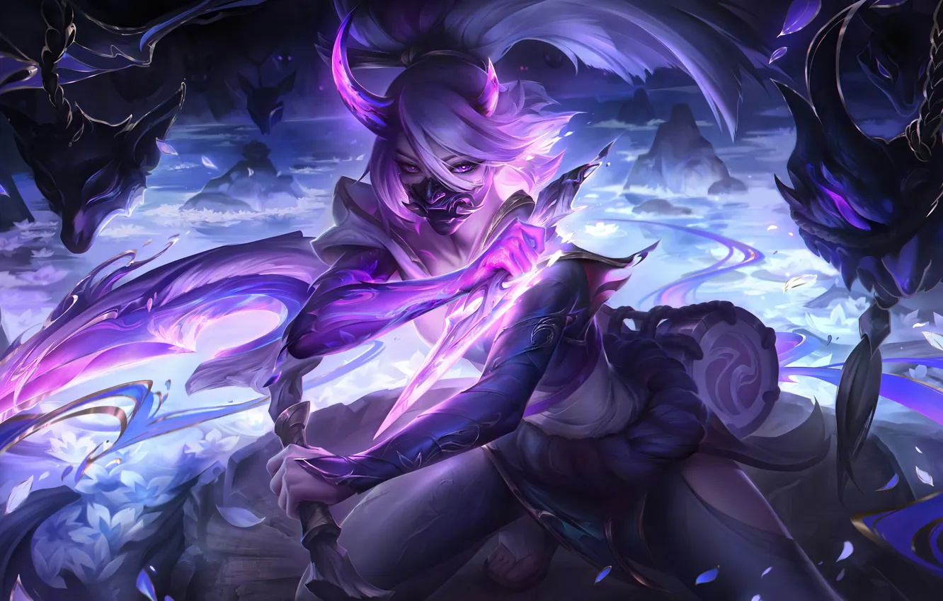Фото обои game, character, персонаж, Akali, League of Legends, LOL, Лига Легенд, ЛОЛ
