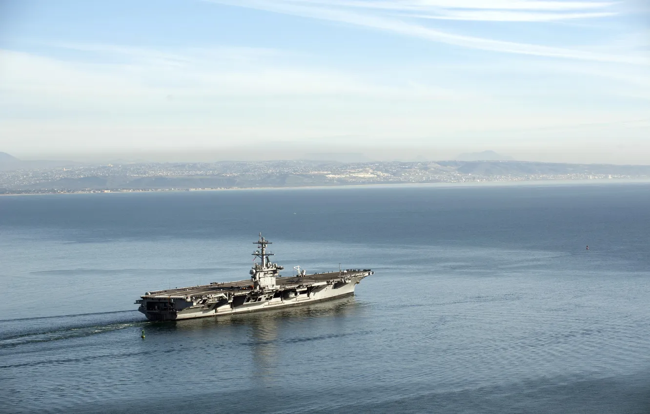 Фото обои оружие, корабль, The aircraft carrier USS Carl Vinson