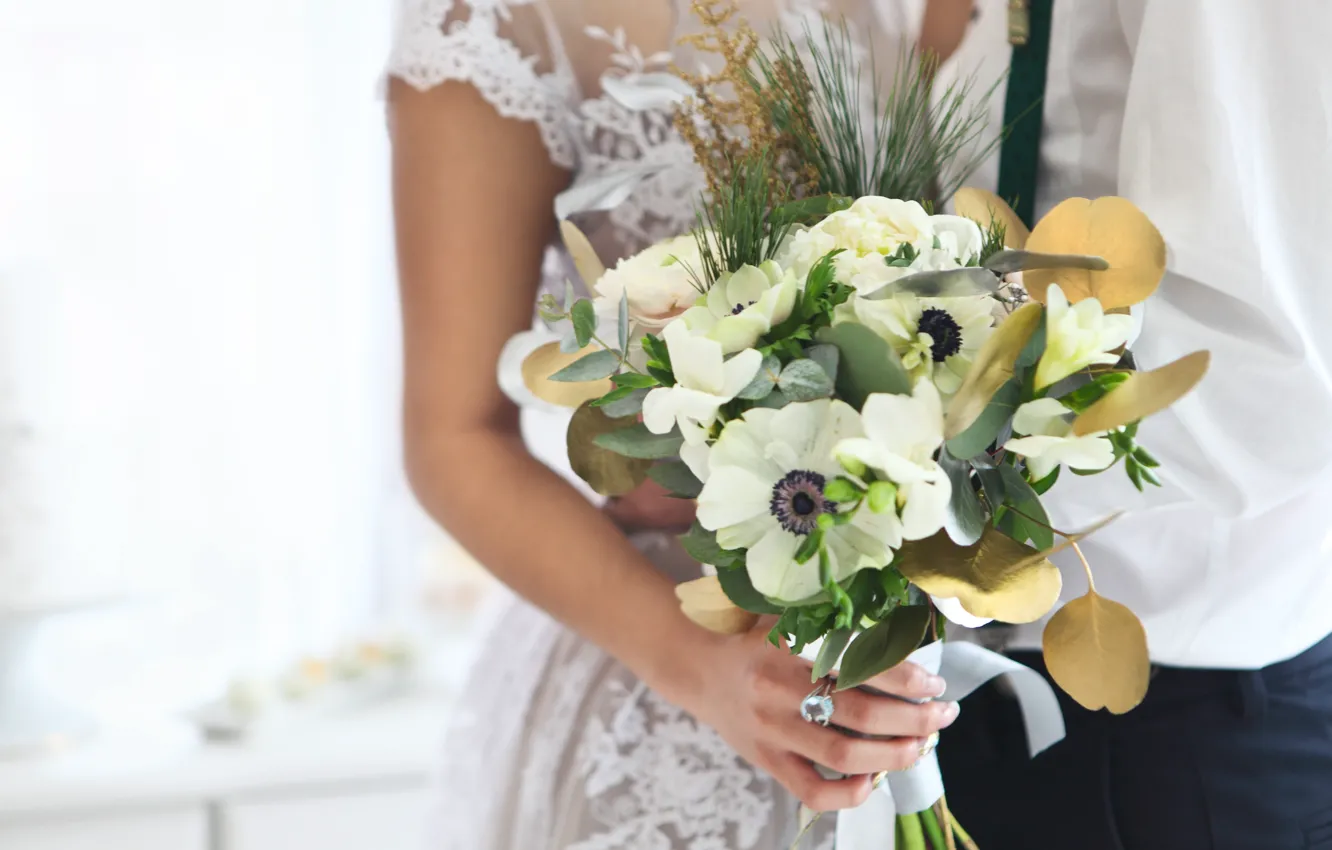 Фото обои букет, невеста, свадьба, bouquet, wedding, bride
