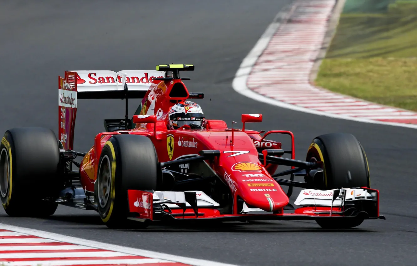 Фото обои Ferrari, Formula 1, Kimi Raikkonen, Передок, Hungry, SF15T