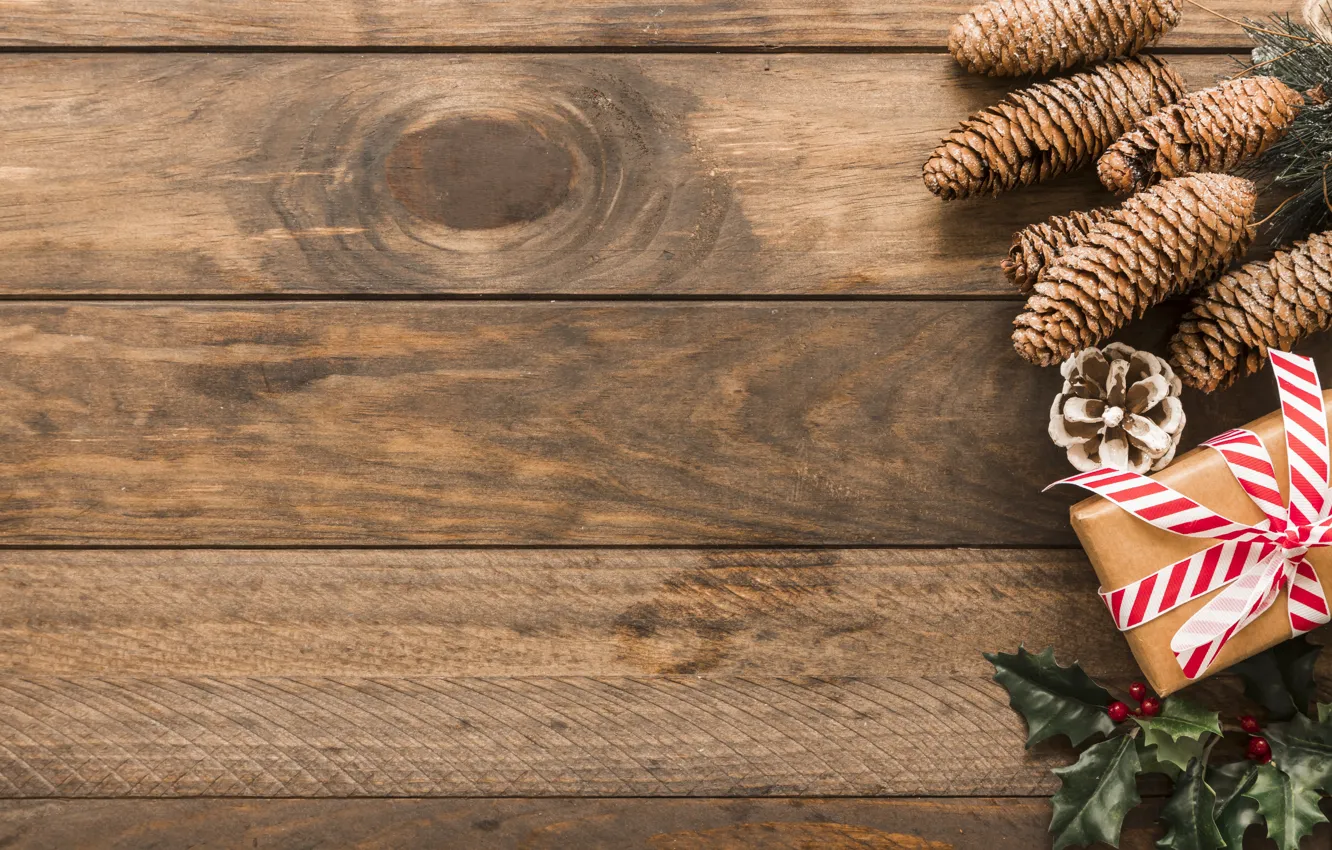 Фото обои украшения, Новый Год, Рождество, Christmas, wood, New Year, gift, decoration