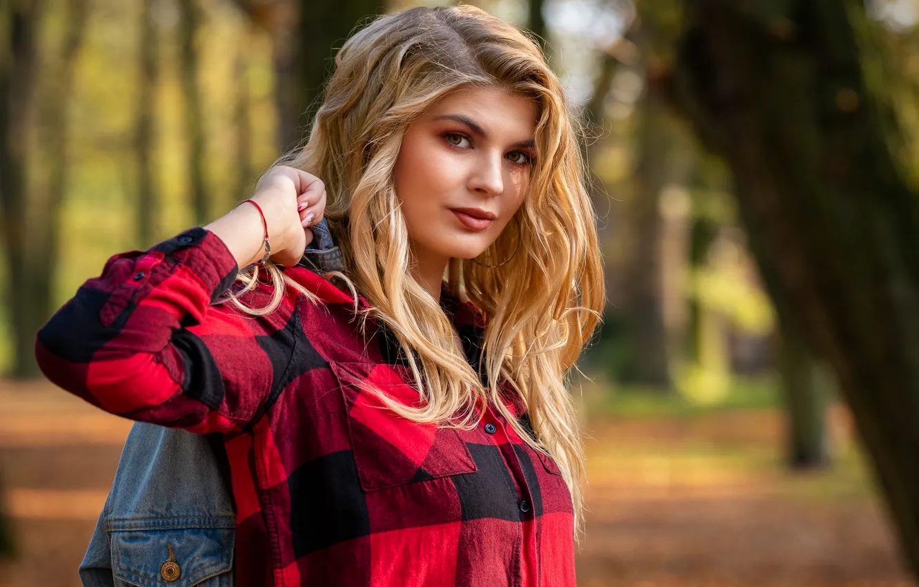 Фото обои взгляд, блондинка, Sandra