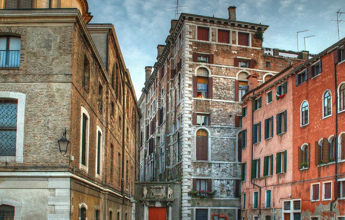 Фото обои улица, здания, дома, Италия, Венеция, Italy, street, Venice