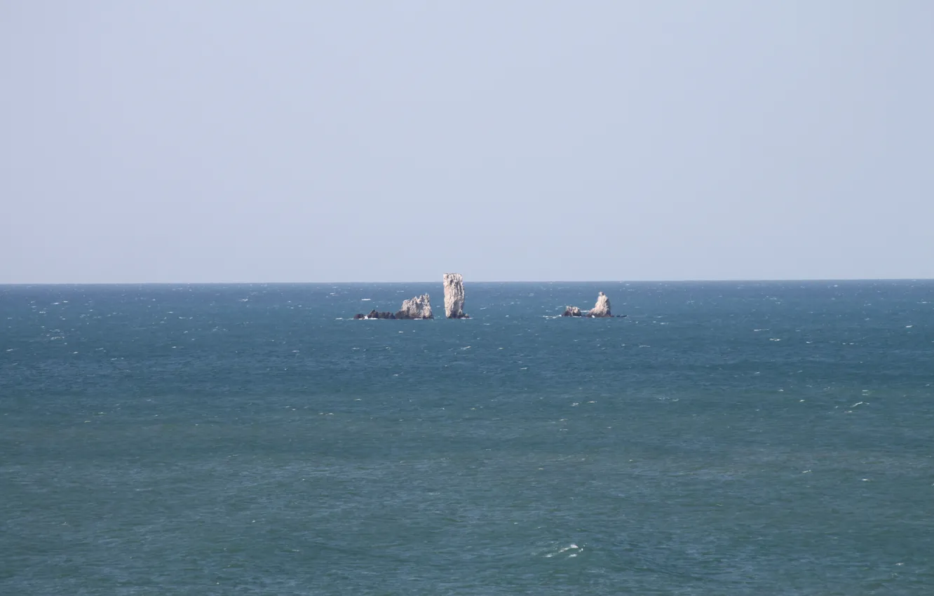 Фото обои море, скалы, Россия, Крым, заповедник, мыс Опук