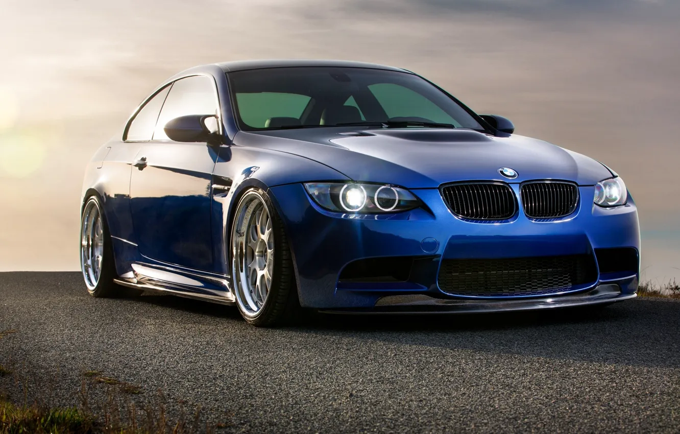 Фото обои синий, бмв, BMW, blue, E92