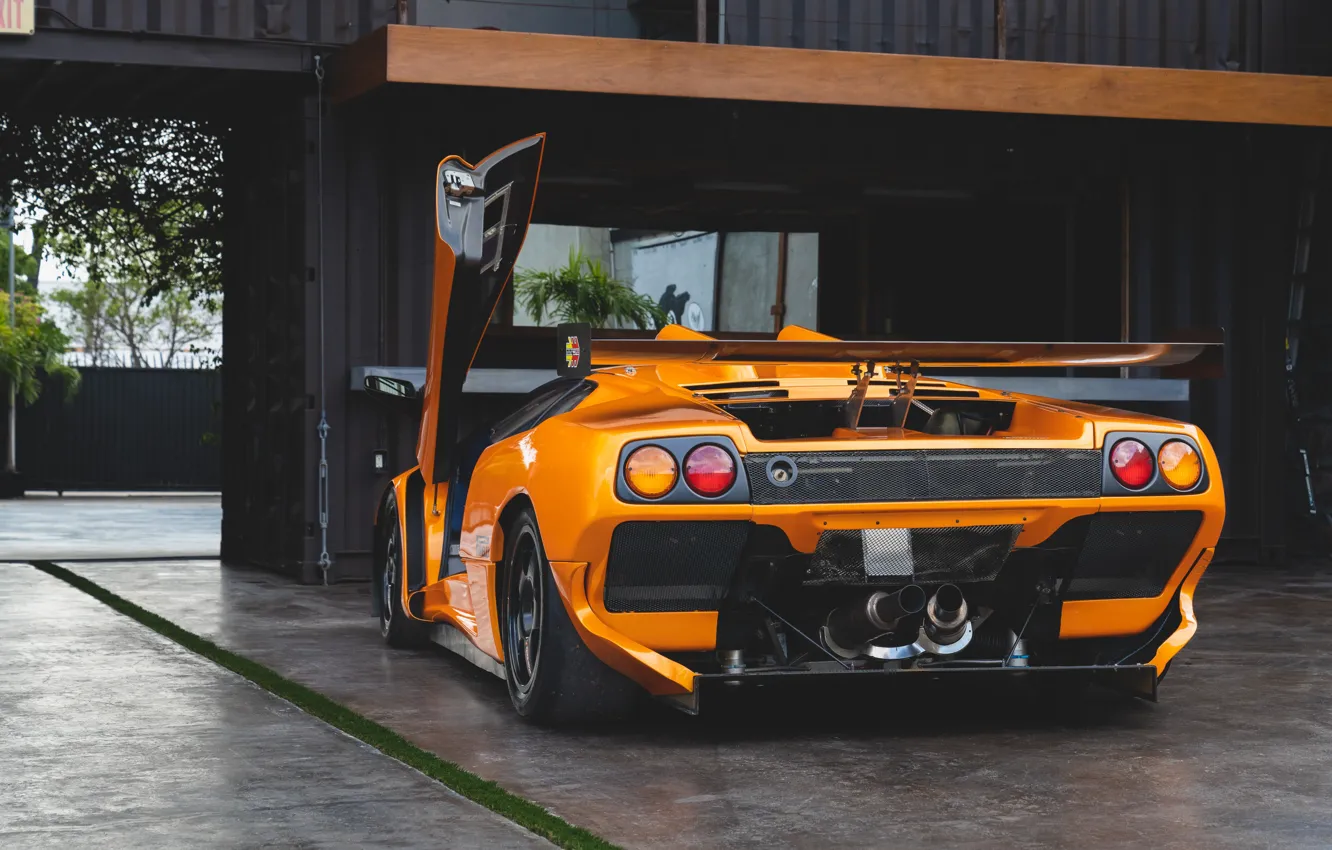 Фото обои Lamborghini, Diablo, rear view, Lamborghini Diablo GT2