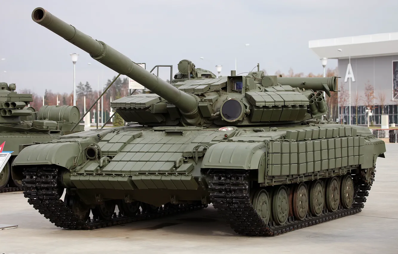 Фото обои Танк, Дуло, Танковые Войска, Вооруженные Силы Союза ССР, Т-64БВК, (T-64BVK commander version), Динамическая Защита, Активная …