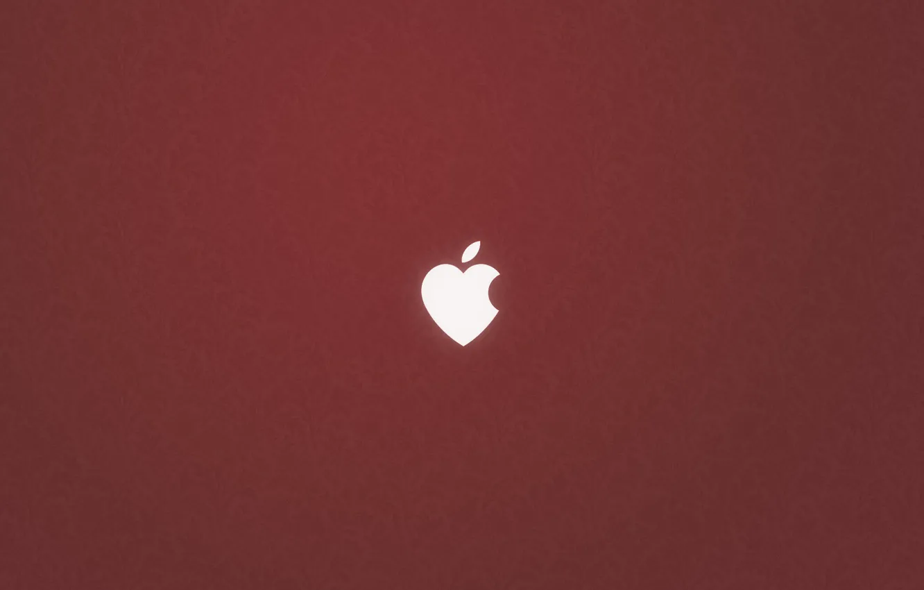 Фото обои сердце, apple, логотип