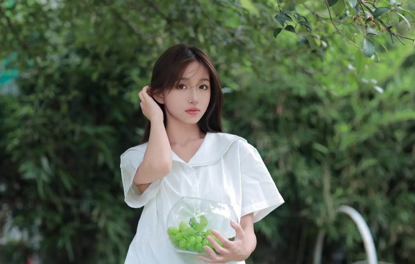 Фото обои Beautiful, Asian, Model, Woman, Cute, Pretty, Petite, Outdoor