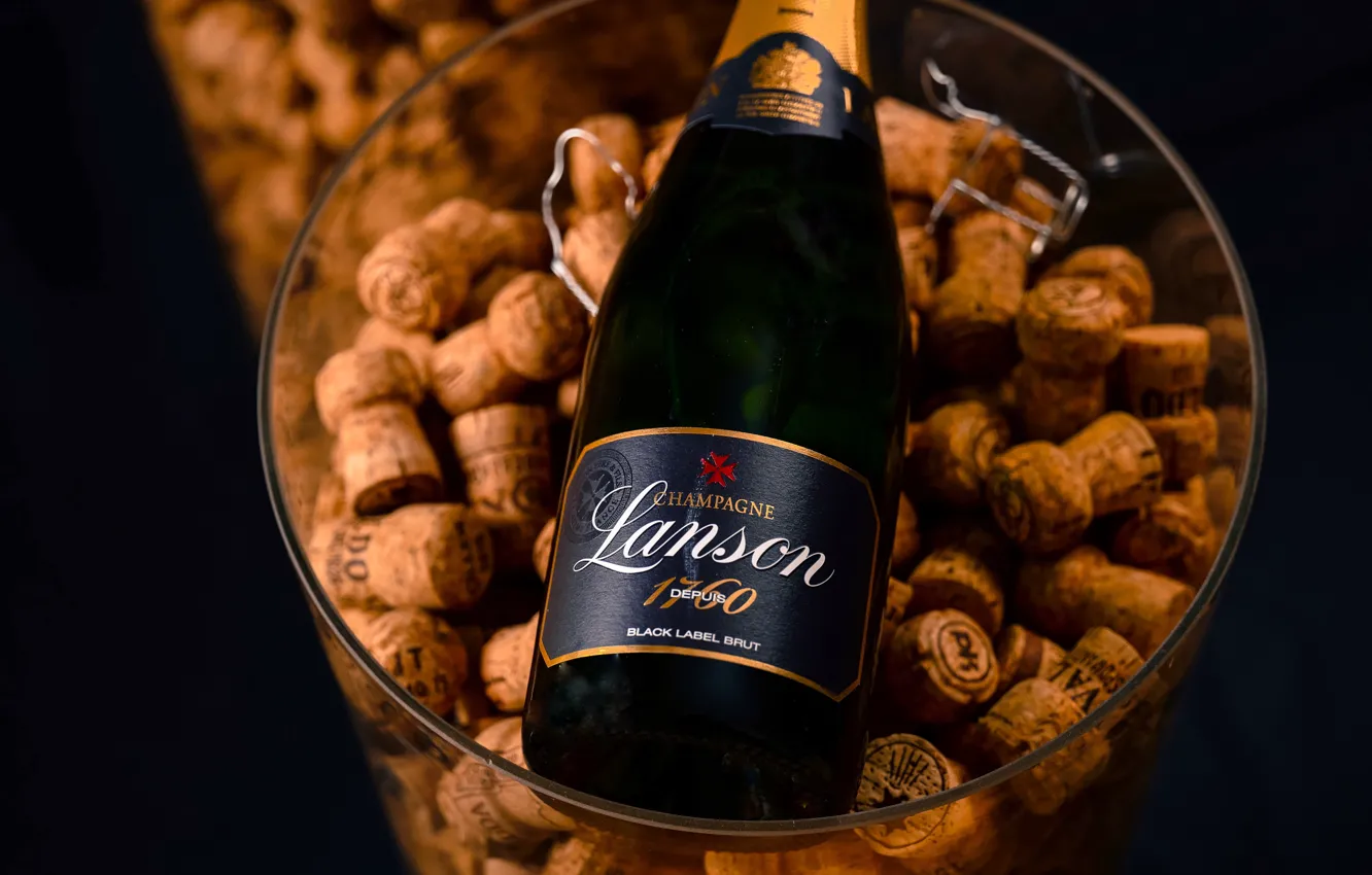 Фото обои champagne, Lanson, corks