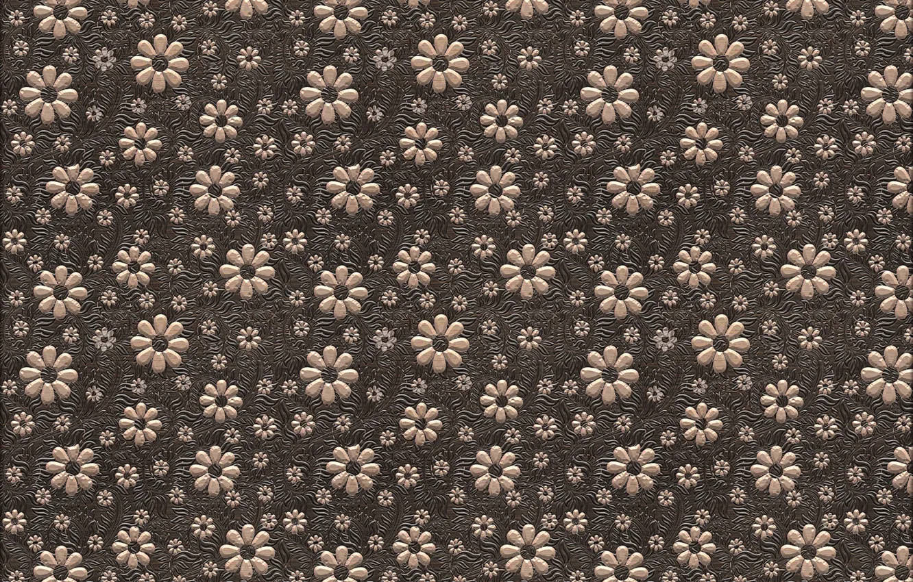 Фото обои цветы, фон, текстура, коричневый, design, art, pattern, floral