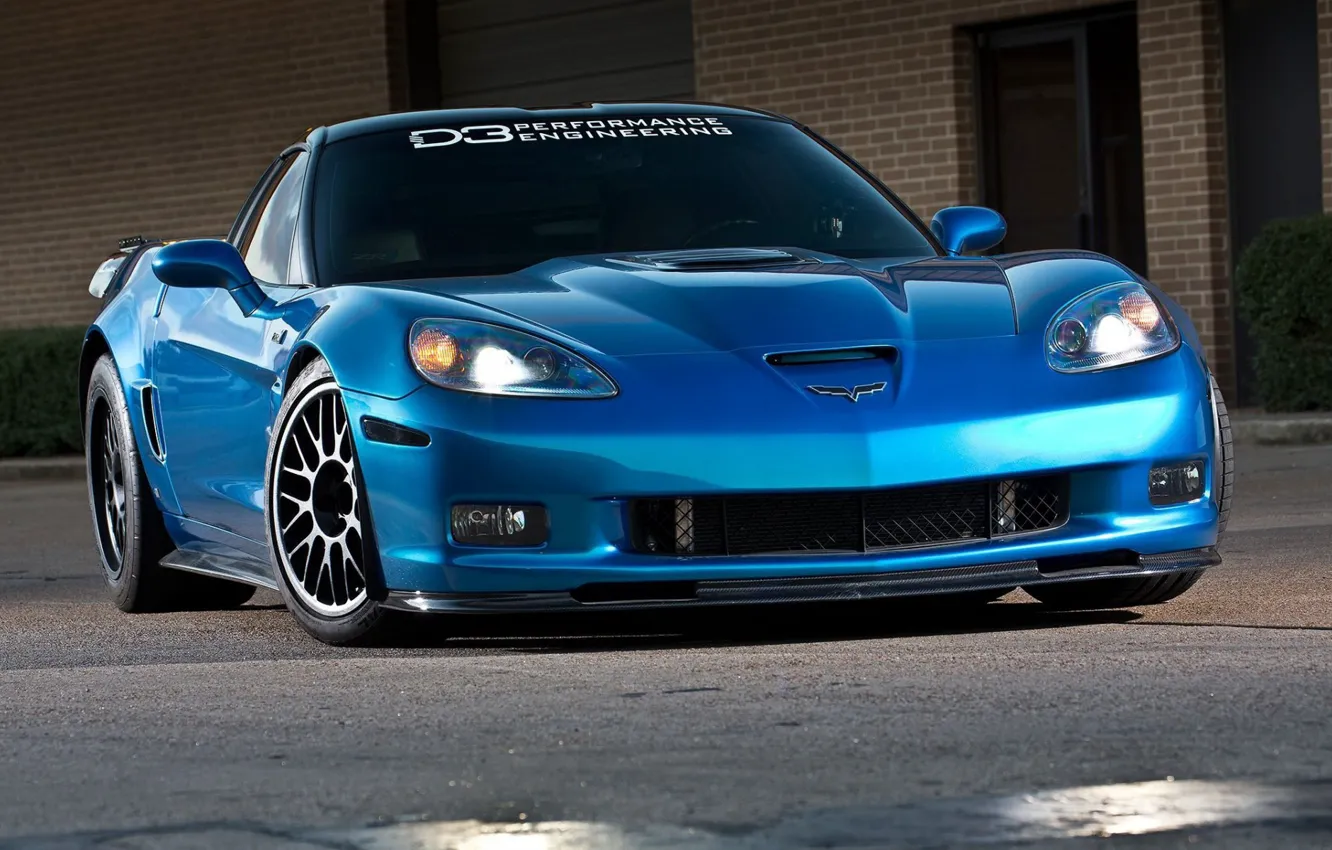 Фото обои ZR1, Chevrolet Corvette, Blue car